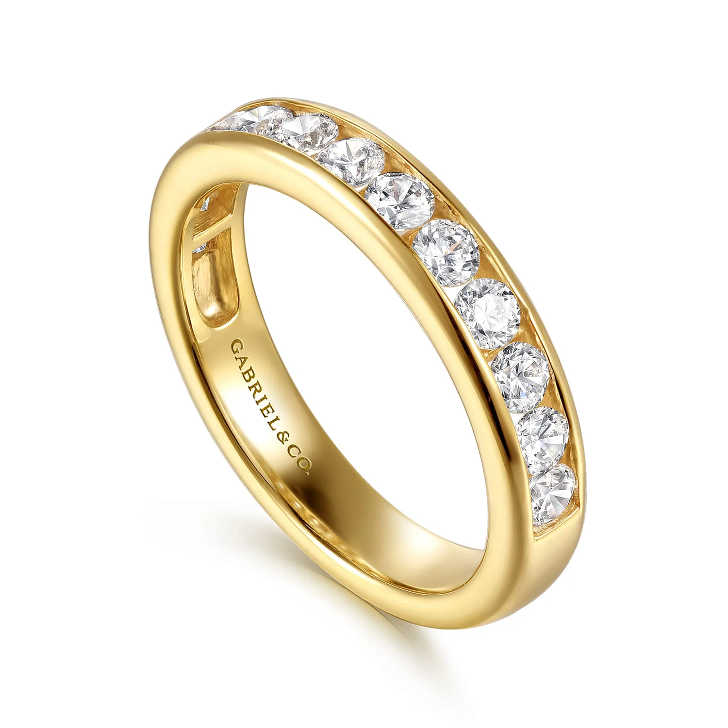 Matching Diamond Wedding Band in 14K Yellow Gold, photograph 3