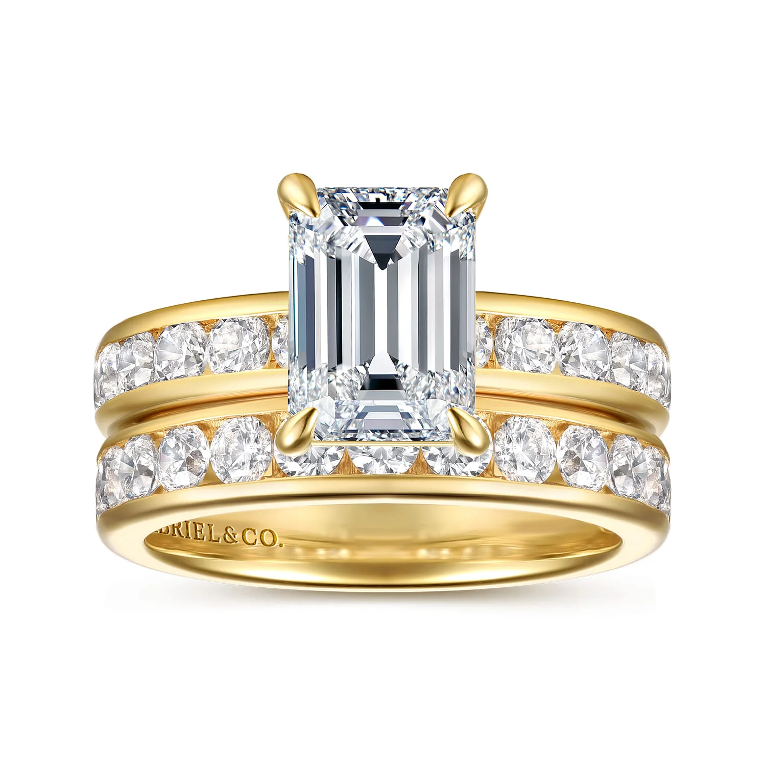 Matching Diamond Wedding Band in 14K Yellow Gold, photograph 4