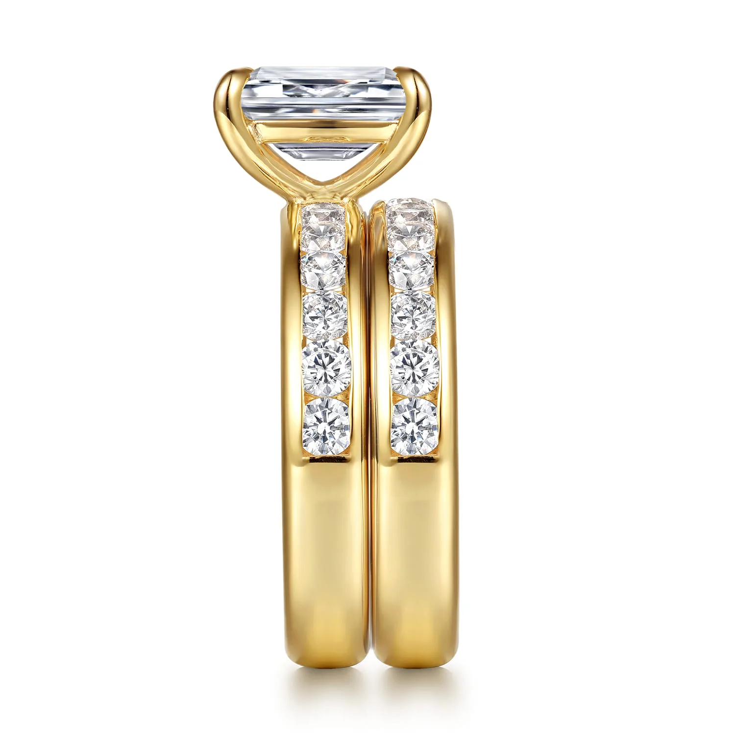 Matching Diamond Wedding Band in 14K Yellow Gold, photograph 5