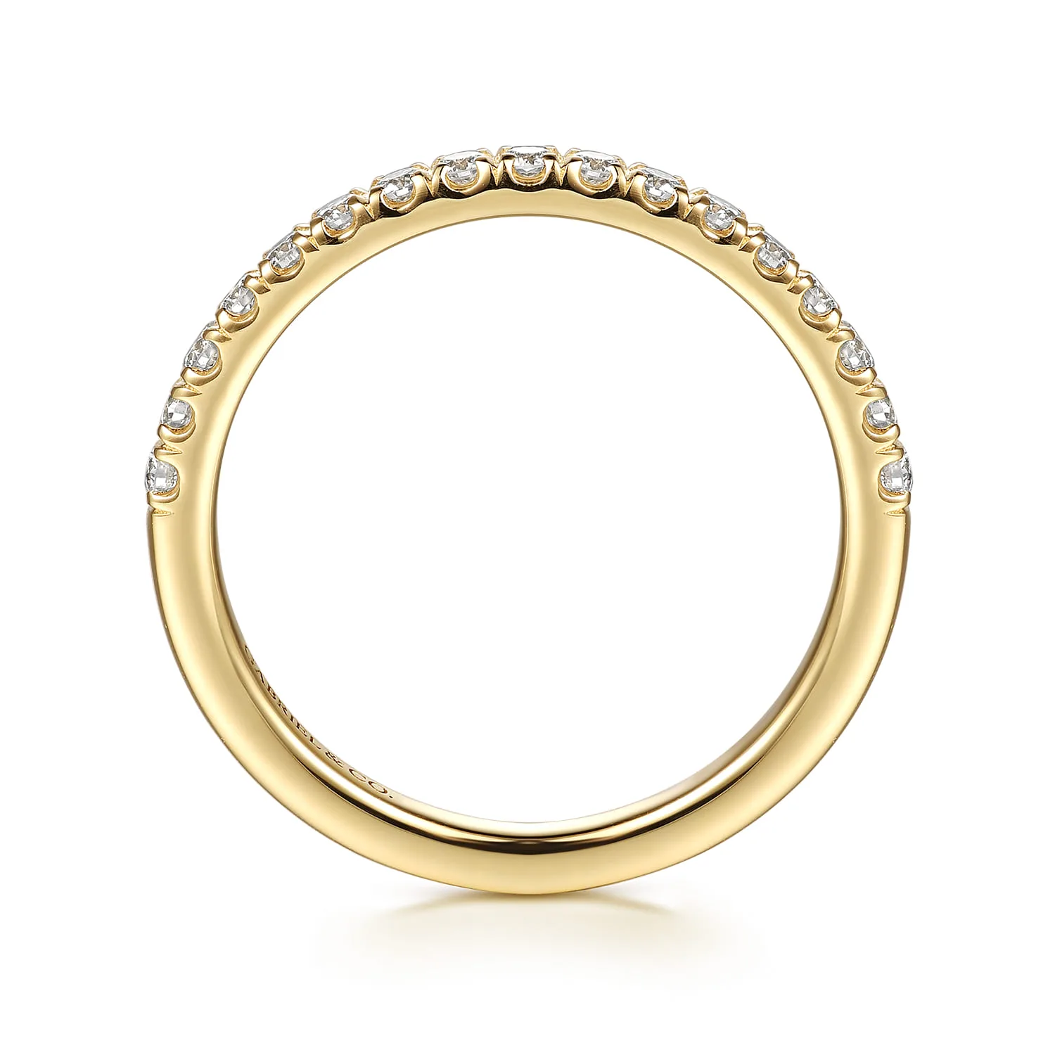 Diamond Matching Wedding Band in 14K Yellow Gold, photograph 2