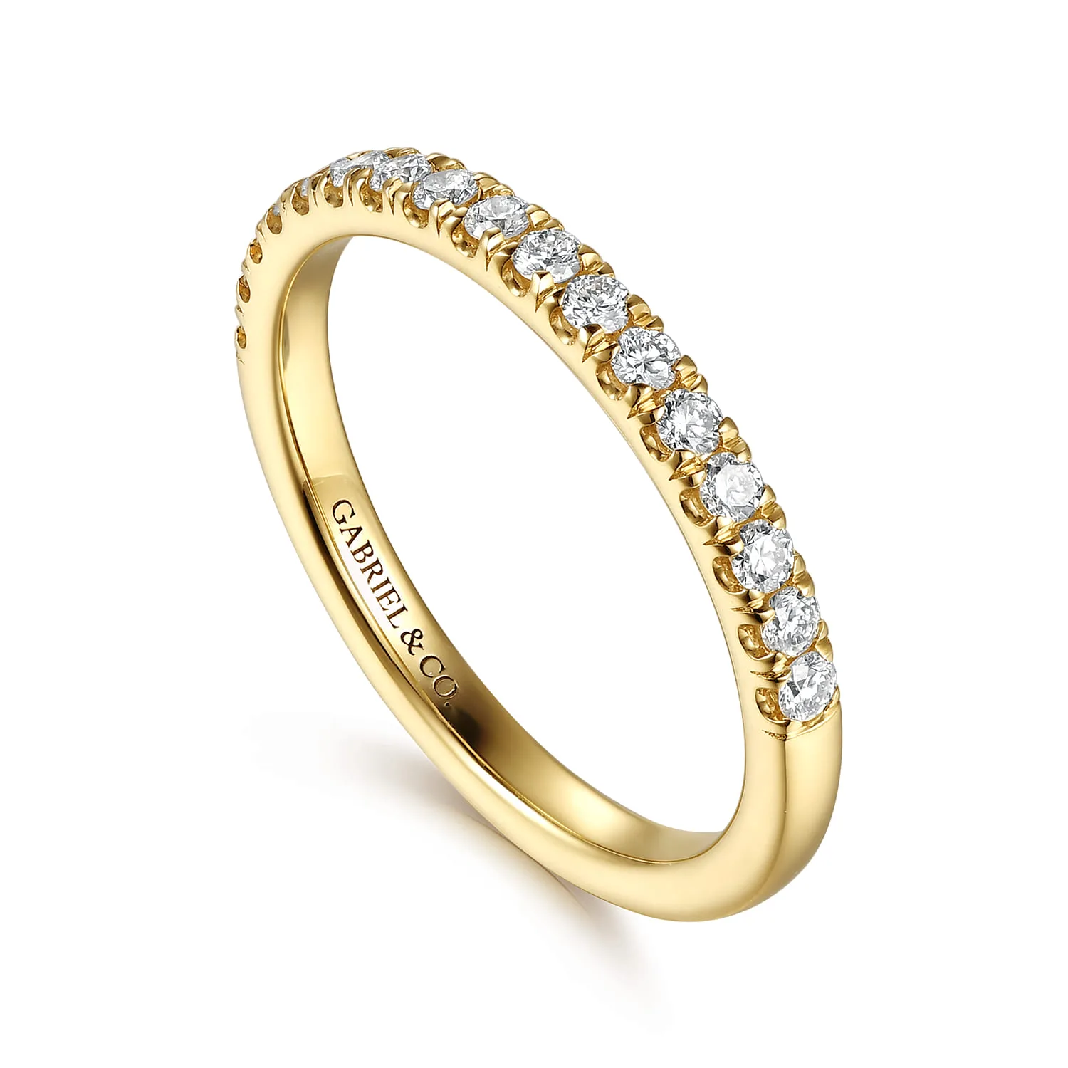 Diamond Matching Wedding Band in 14K Yellow Gold, photograph 3
