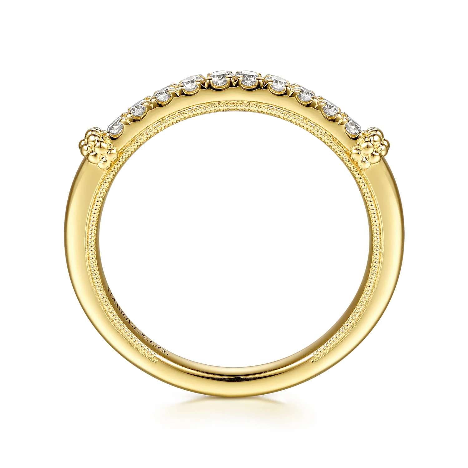 Diamond Matching Wedding Band in 14K Yellow Gold, photograph 2