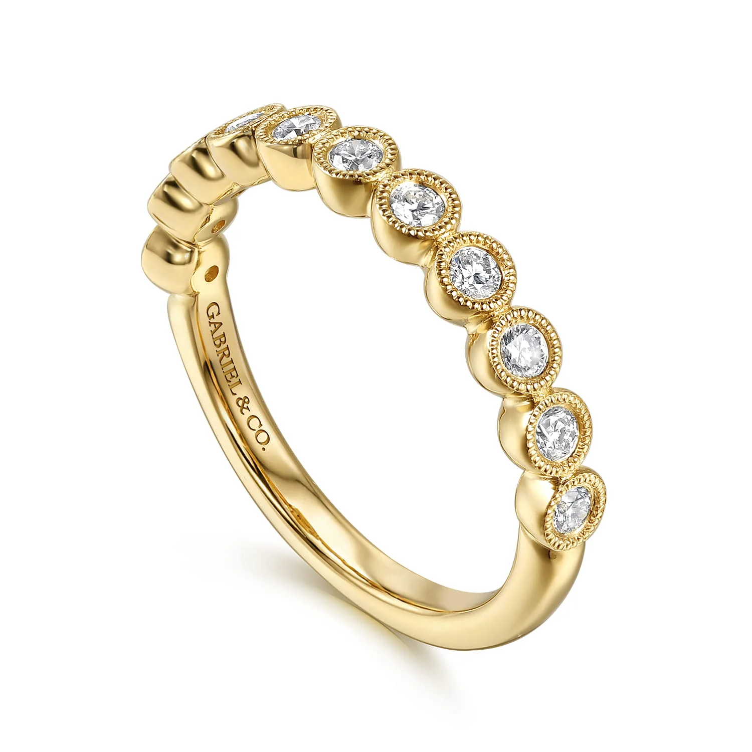 Diamond Matching Wedding Band in 14K Yellow Gold, photograph 3