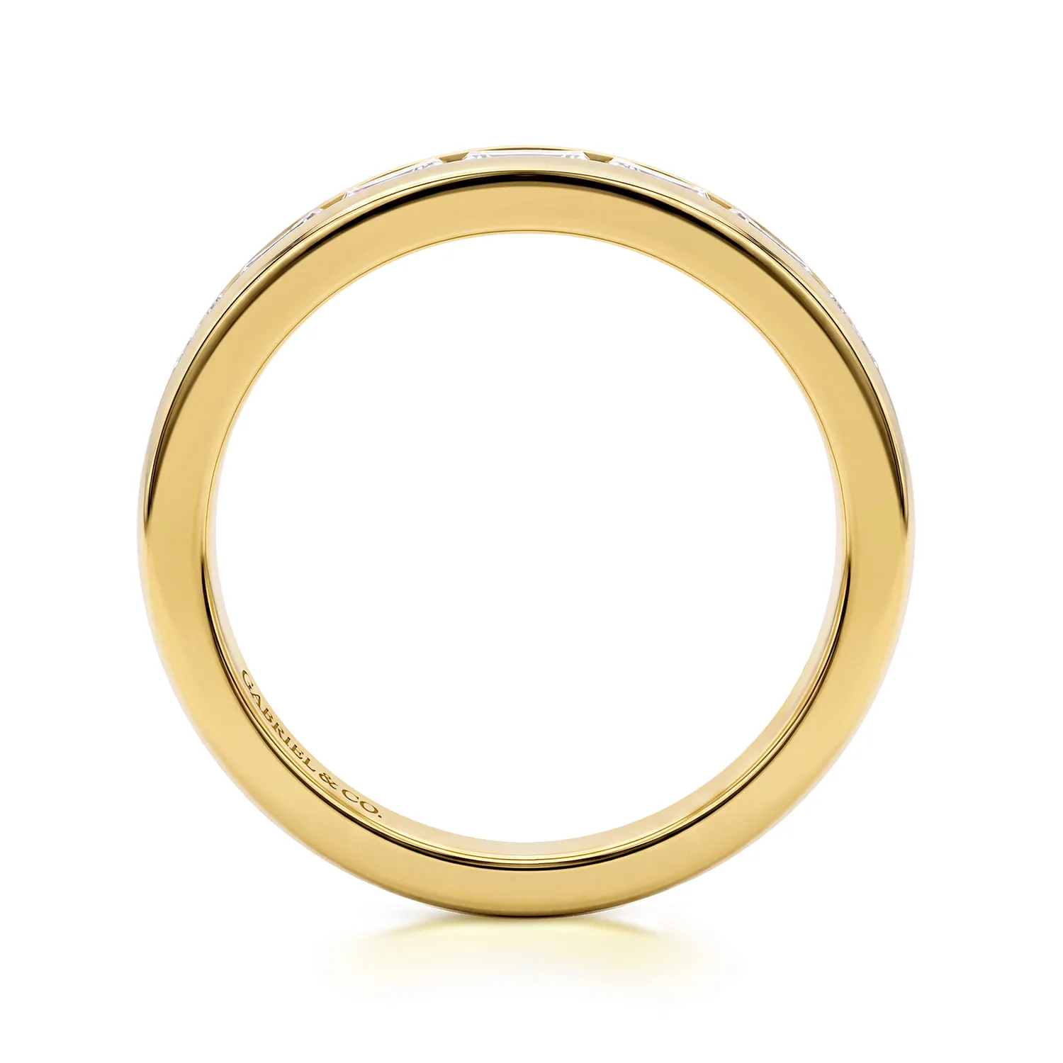 Diamond Matching Wedding Band in 14K Yellow Gold, photograph 2