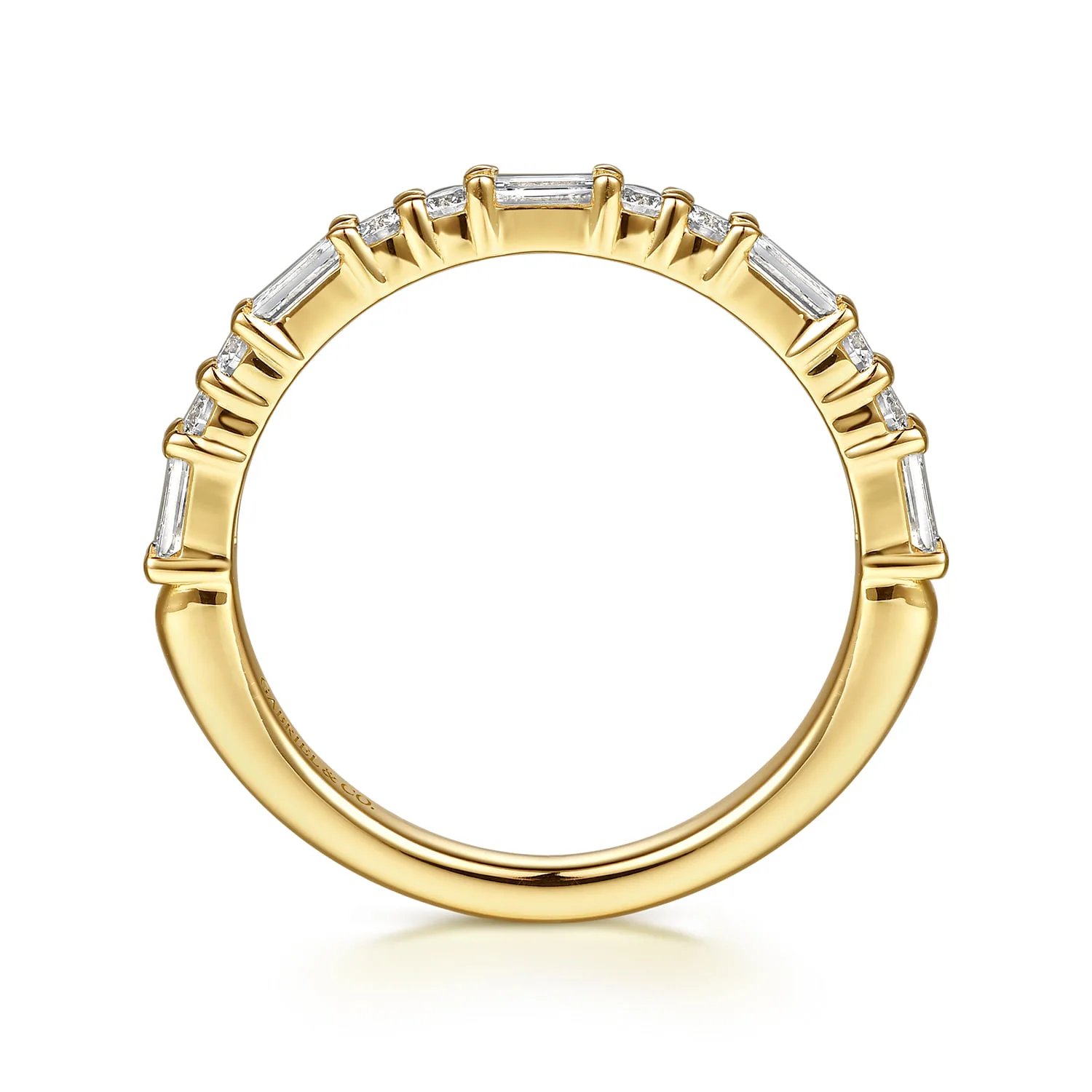 Diamond Matching Wedding Band in 14K Yellow Gold, photograph 2