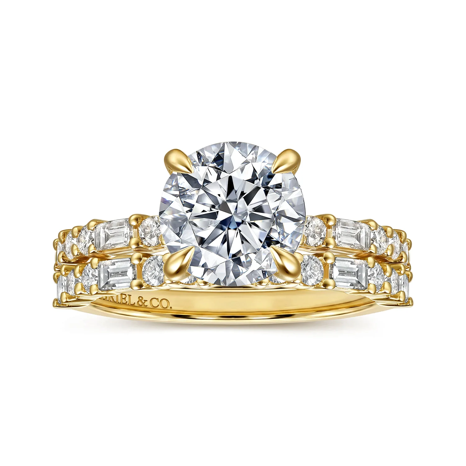 Diamond Matching Wedding Band in 14K Yellow Gold, photograph 4