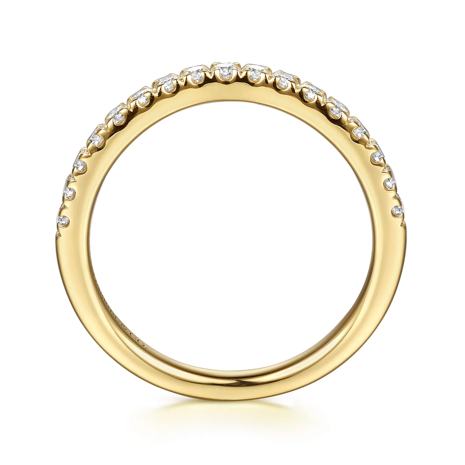 Diamond Matching Wedding Band in 14K Yellow Gold, photograph 2