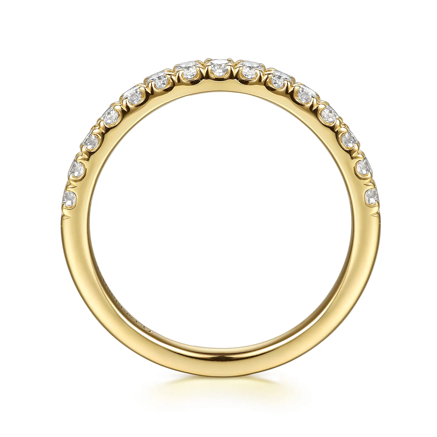 Diamond Matching Wedding Band in 14K Yellow Gold, photograph 2