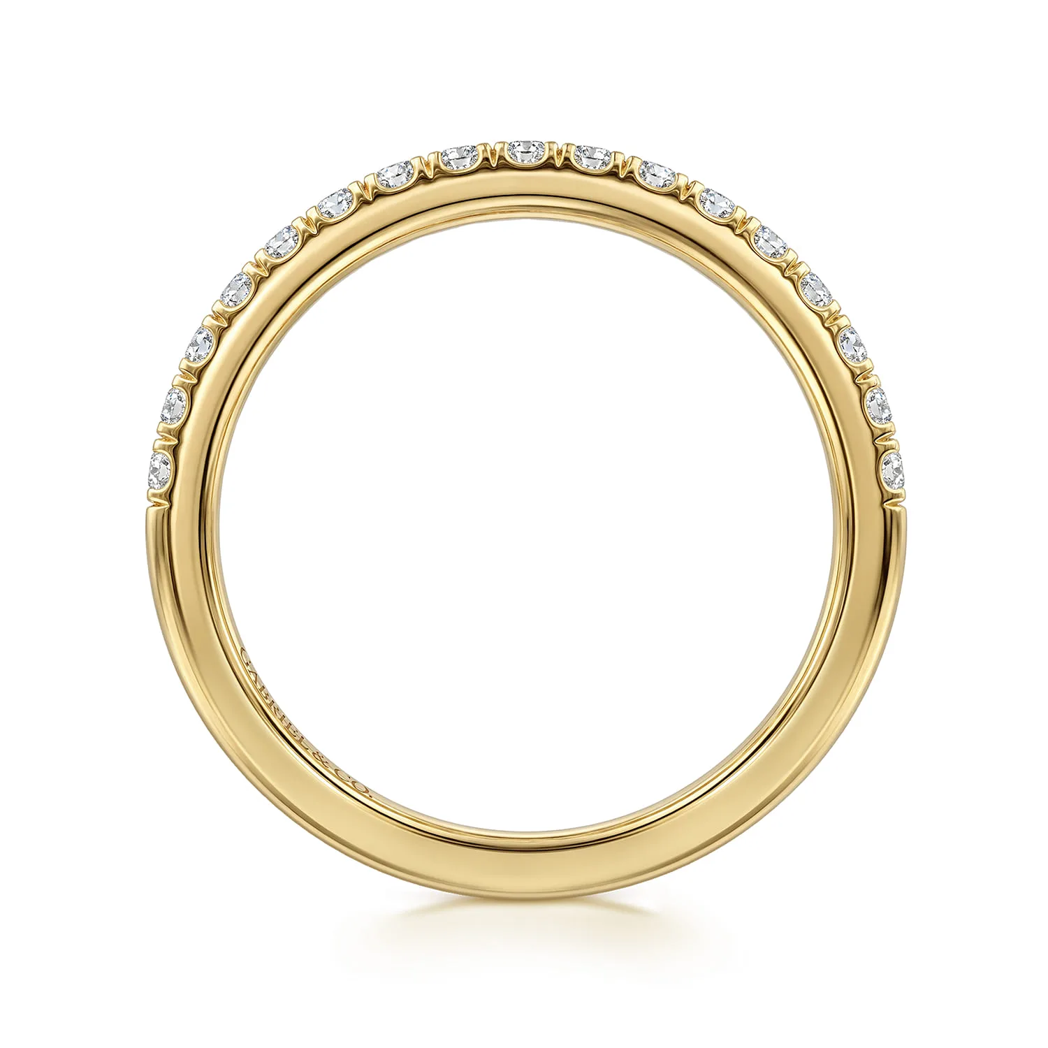Diamond Matching Wedding Band in 14K Yellow Gold, photograph 2