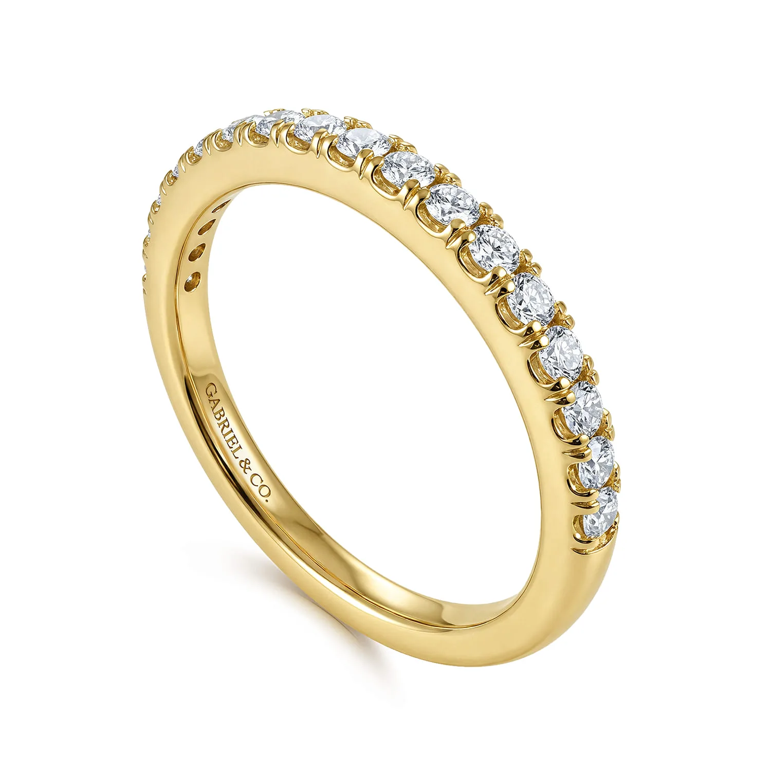 Diamond Matching Wedding Band in 14K Yellow Gold, photograph 3