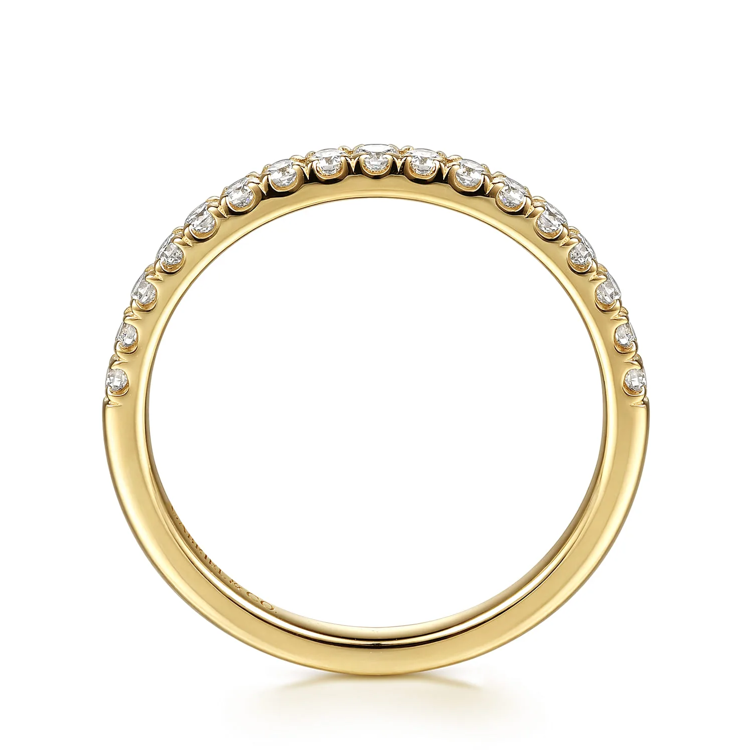 Diamond Matching Wedding Band in 14K Yellow Gold, photograph 2