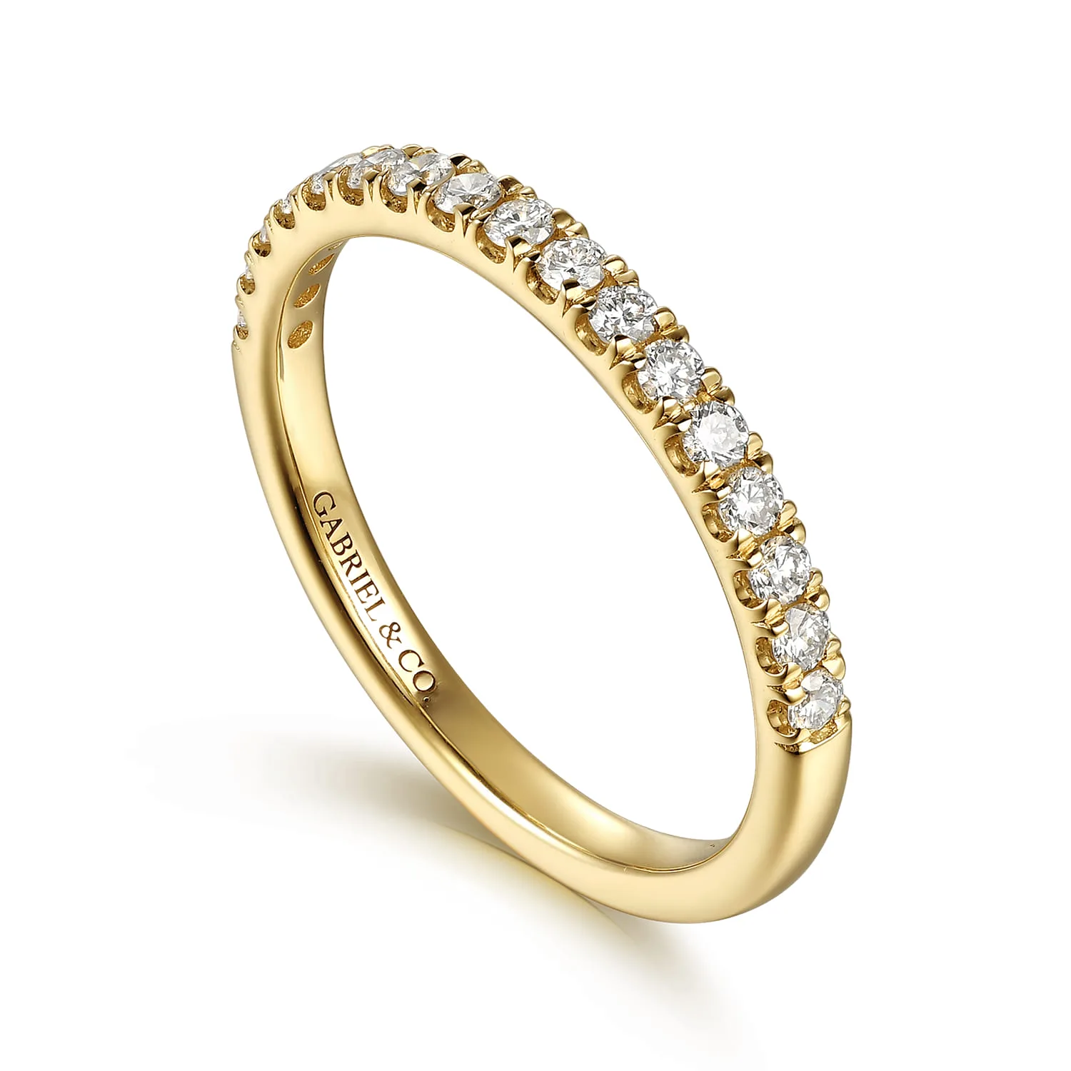 Diamond Matching Wedding Band in 14K Yellow Gold, photograph 3