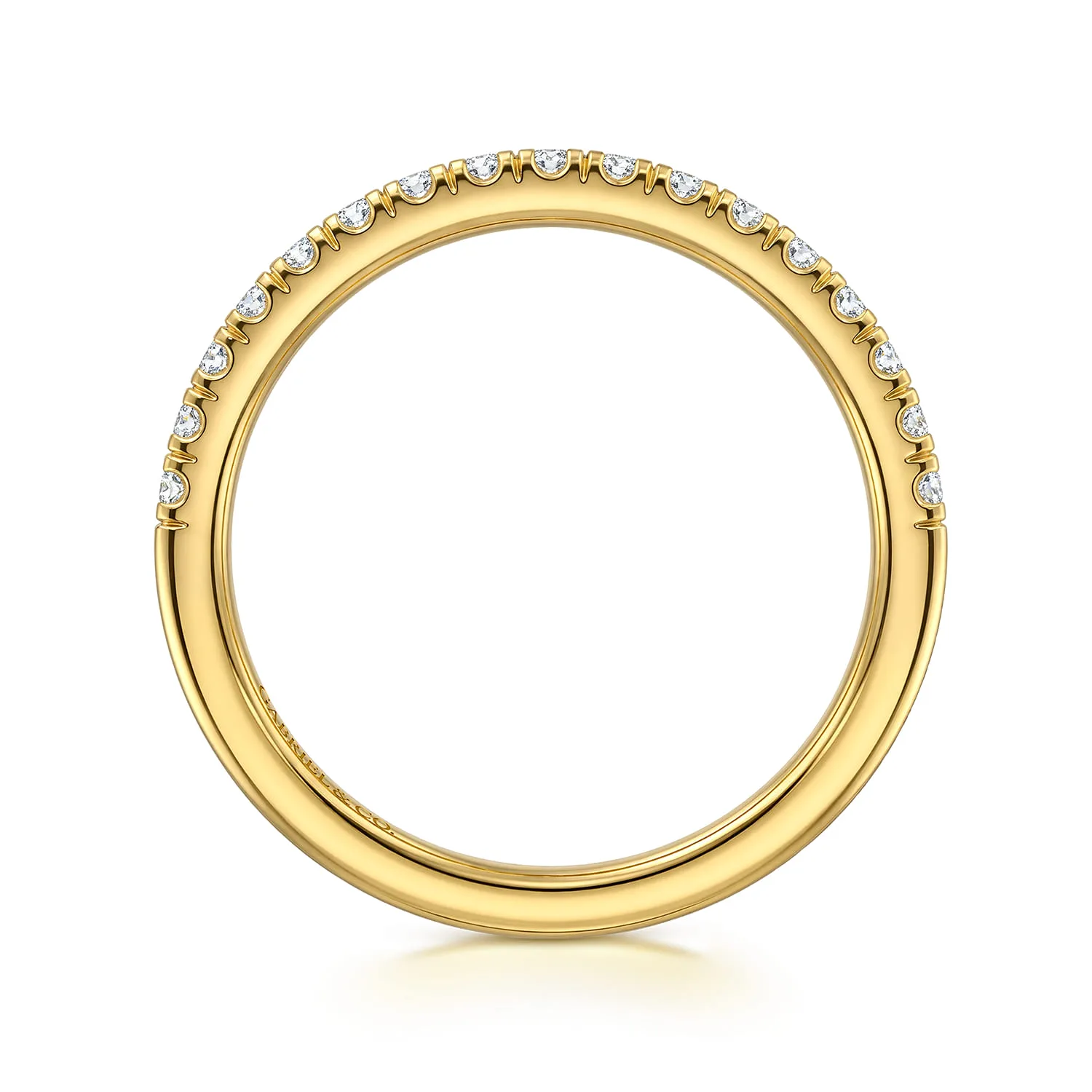 Diamond Matching Wedding Band in 14K Yellow Gold, photograph 2