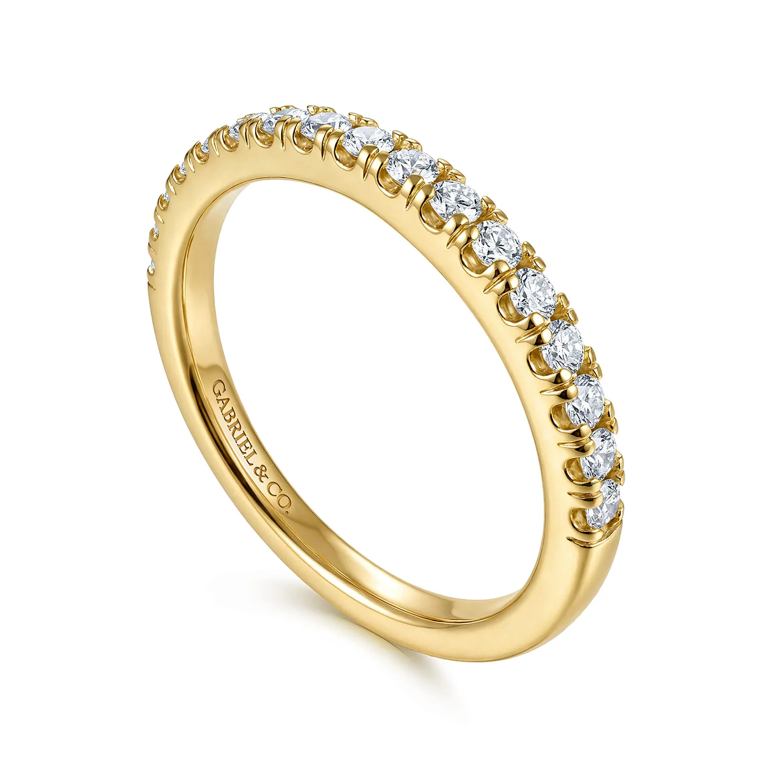 Diamond Matching Wedding Band in 14K Yellow Gold, photograph 3