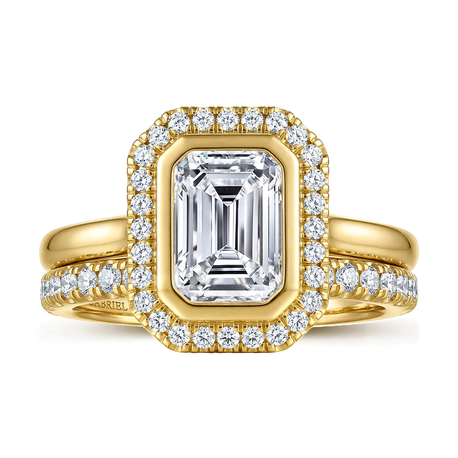 Diamond Matching Wedding Band in 14K Yellow Gold, photograph 4
