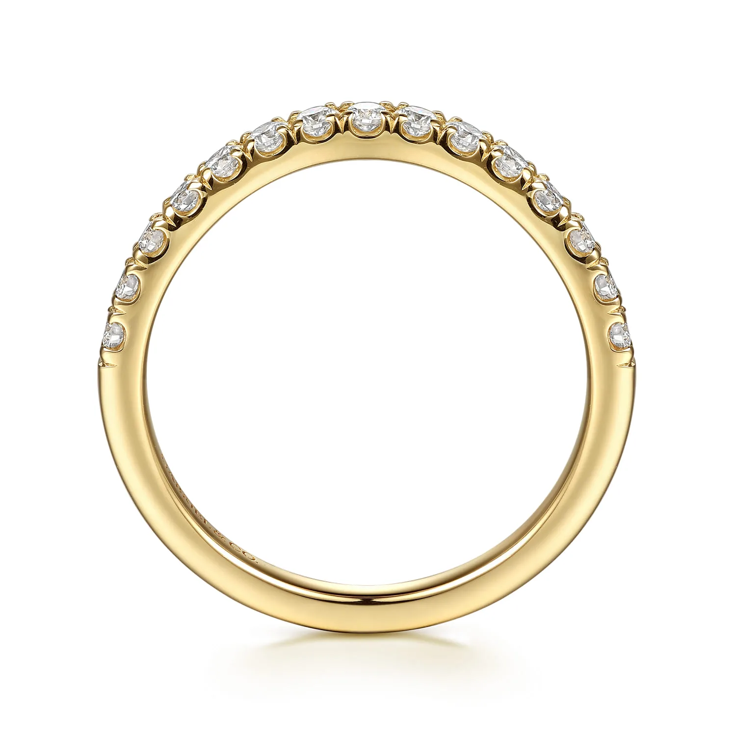 Diamond Matching Wedding Band in 14K Yellow Gold, photograph 2