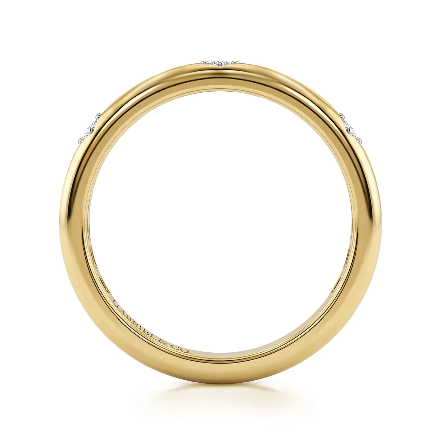 Diamond Matching Wedding Band in 14K Yellow Gold, photograph 2