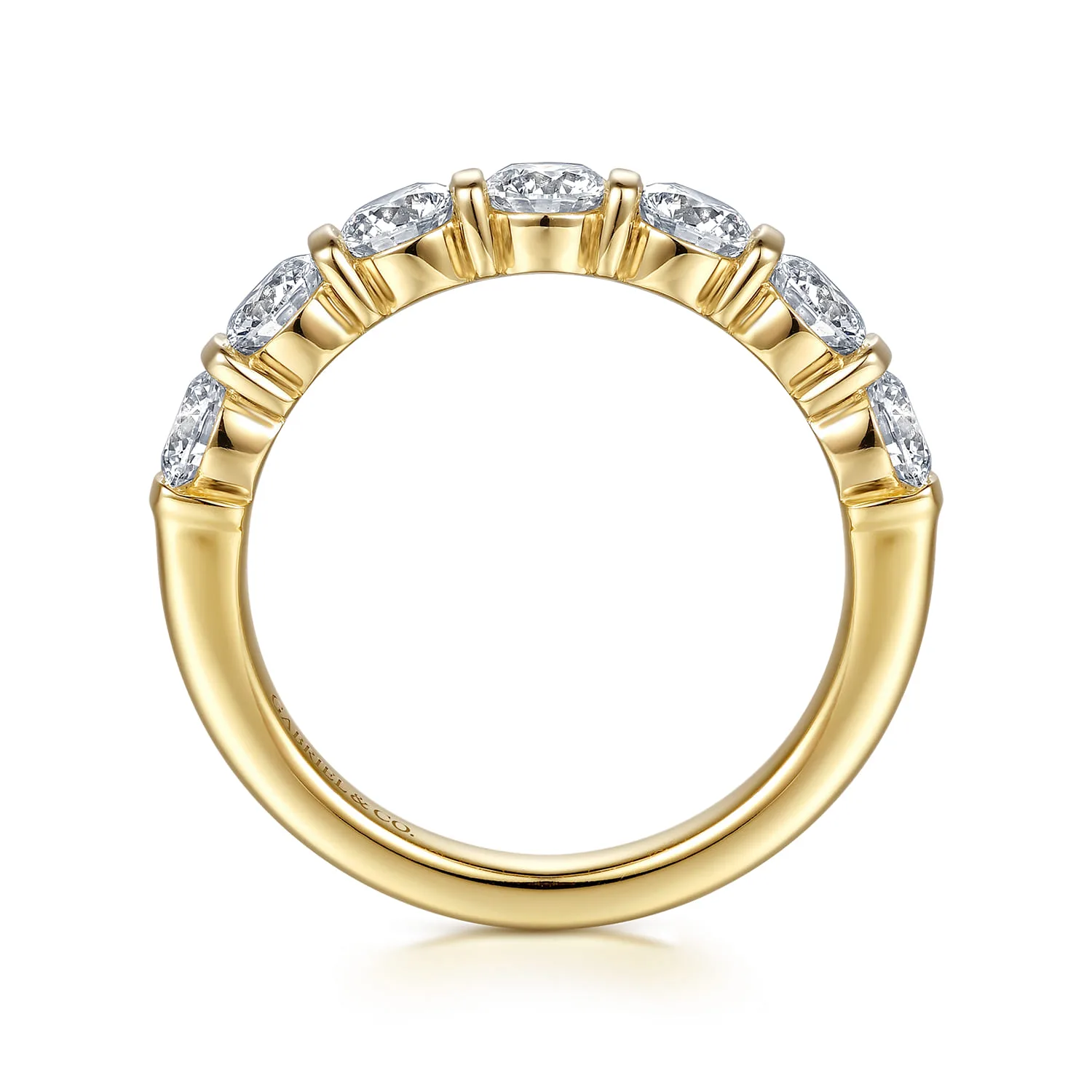 Diamond Matching Wedding Band in 14K Yellow Gold, photograph 2