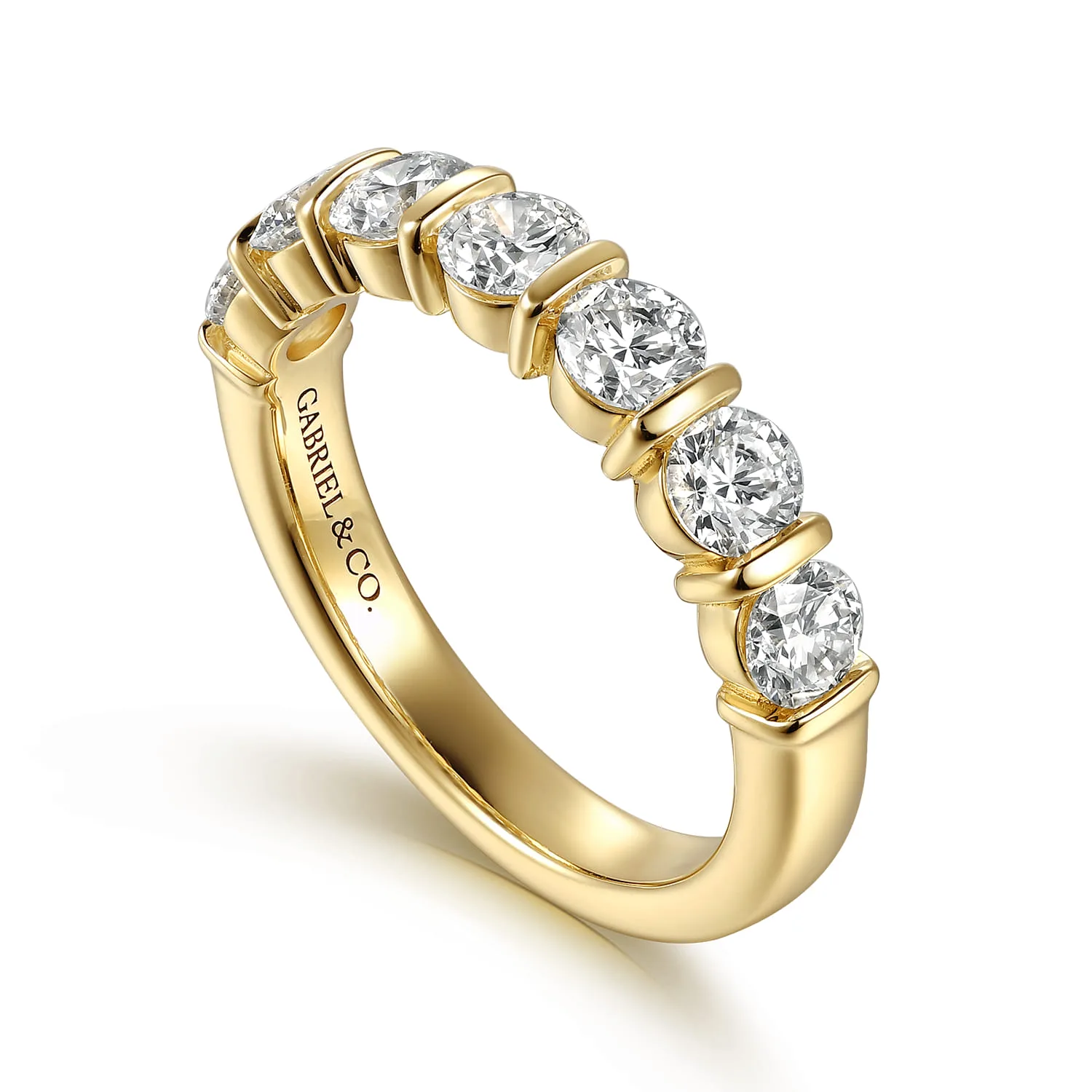 Diamond Matching Wedding Band in 14K Yellow Gold, photograph 3