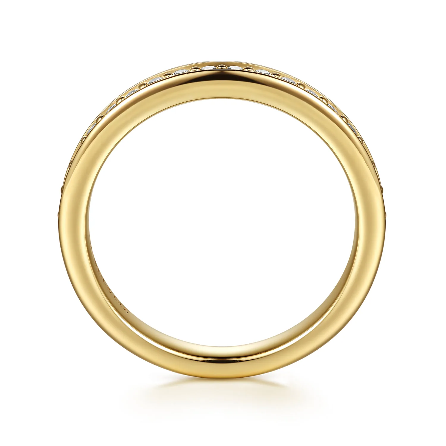 Diamond Matching Wedding Band in 14K Yellow Gold, photograph 2