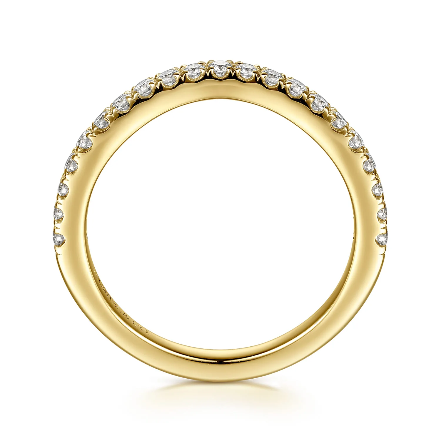 Diamond Matching Wedding Band in 14K Yellow Gold, photograph 2
