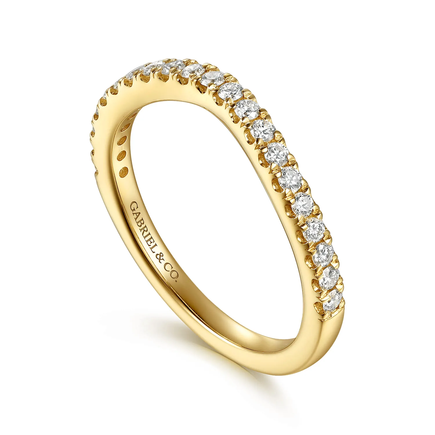 Diamond Matching Wedding Band in 14K Yellow Gold, photograph 3