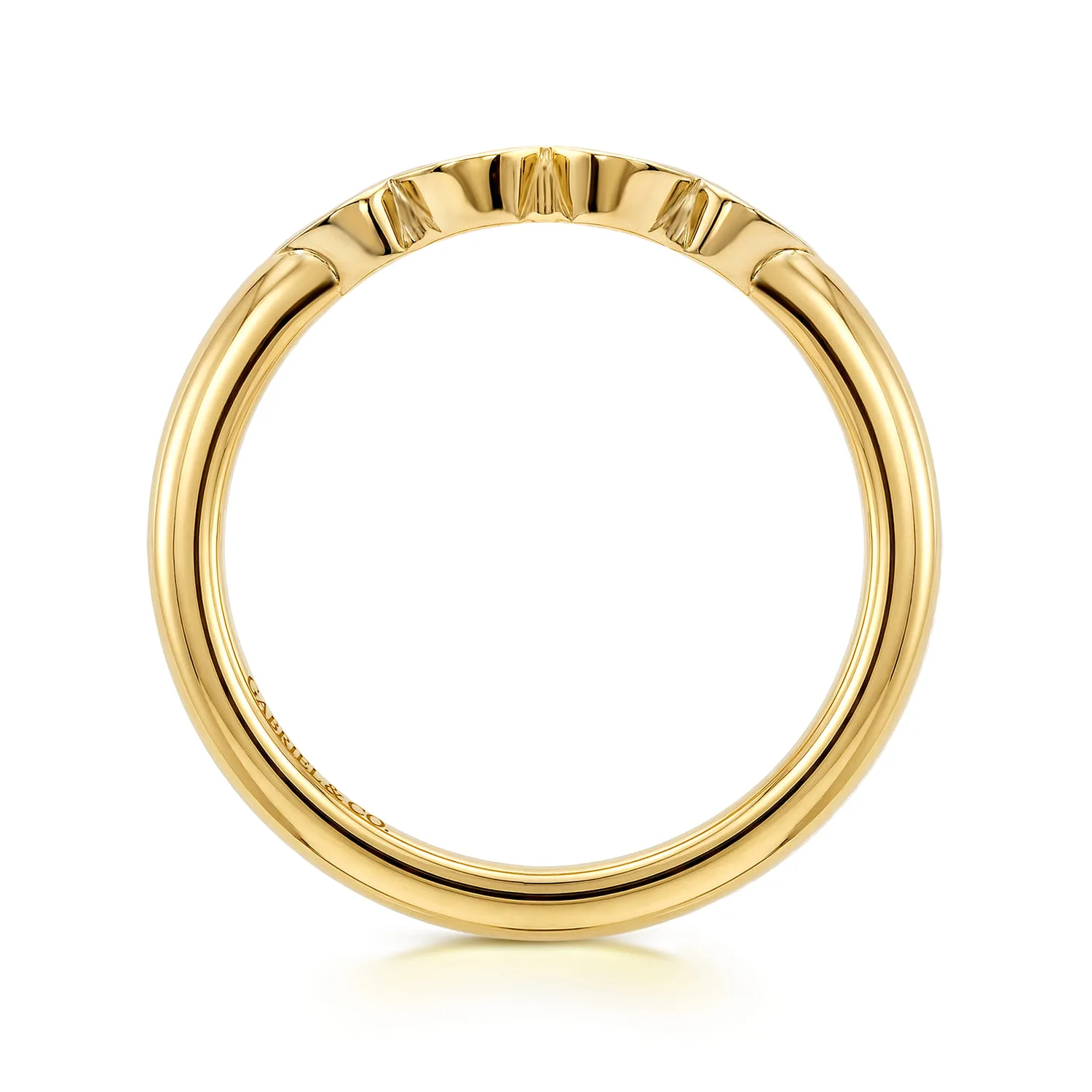 Diamond Matching Wedding Band in 14K Yellow Gold, photograph 2