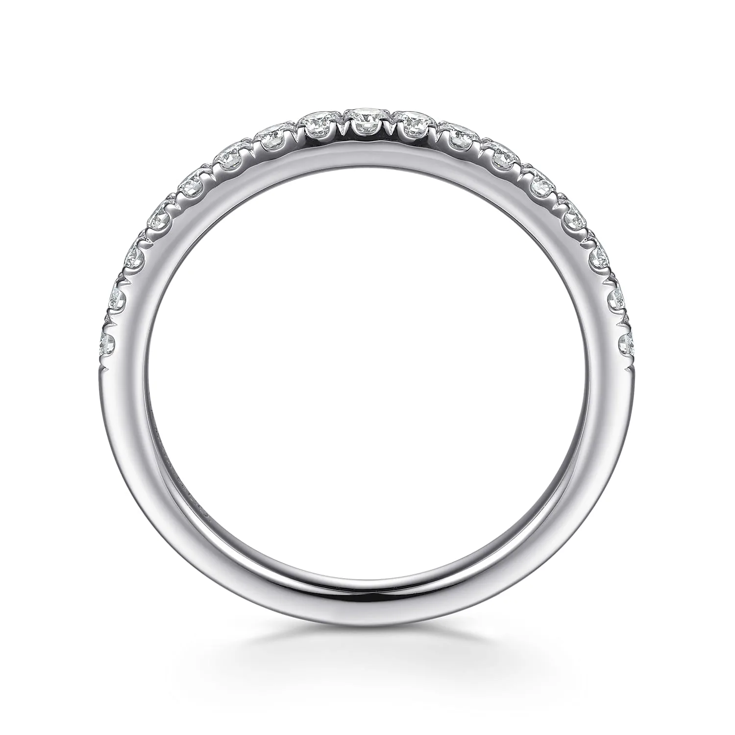 Diamond Matching Wedding Band in 14K White Gold, photograph 2