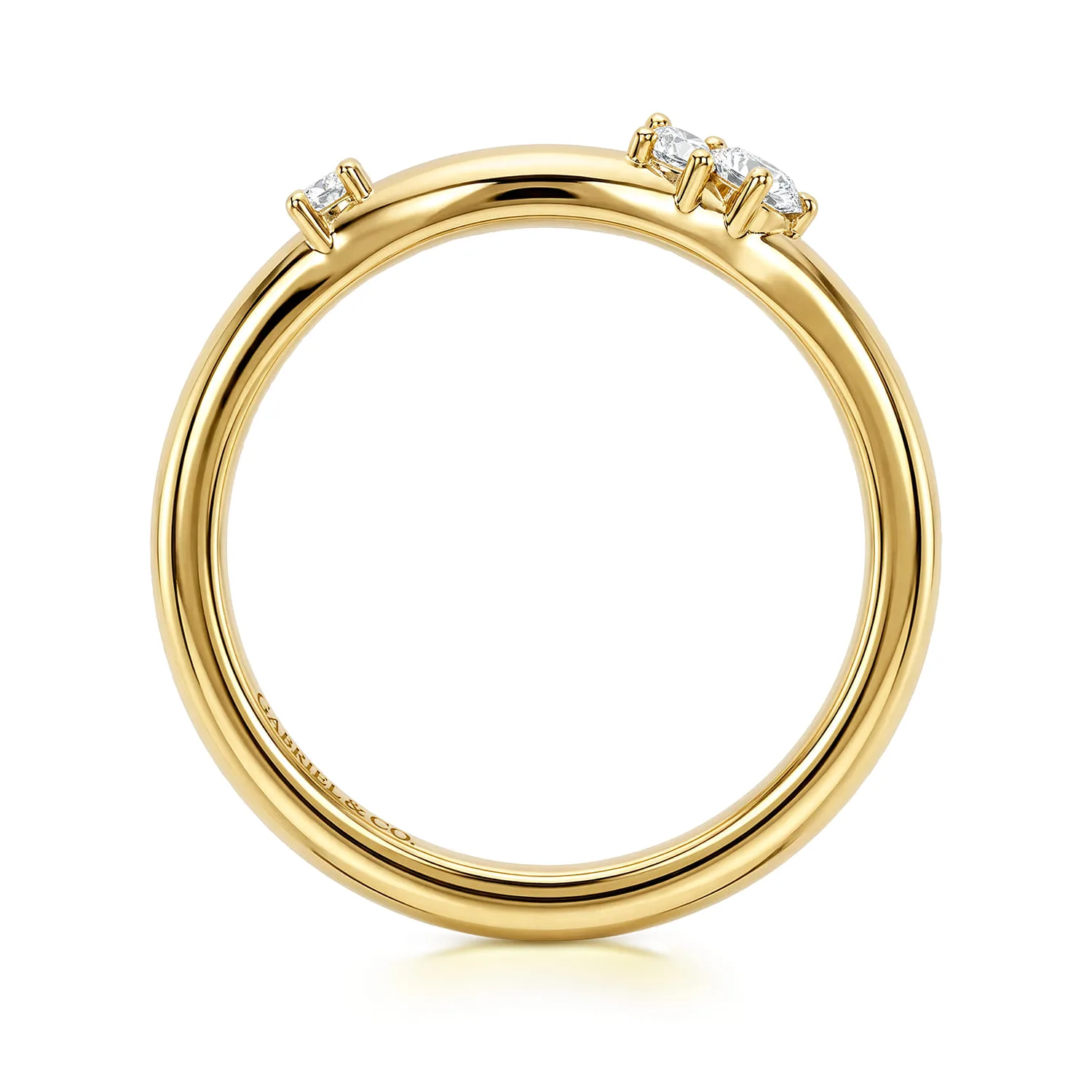 Diamond Matching Wedding Band in 14K Yellow Gold, photograph 2
