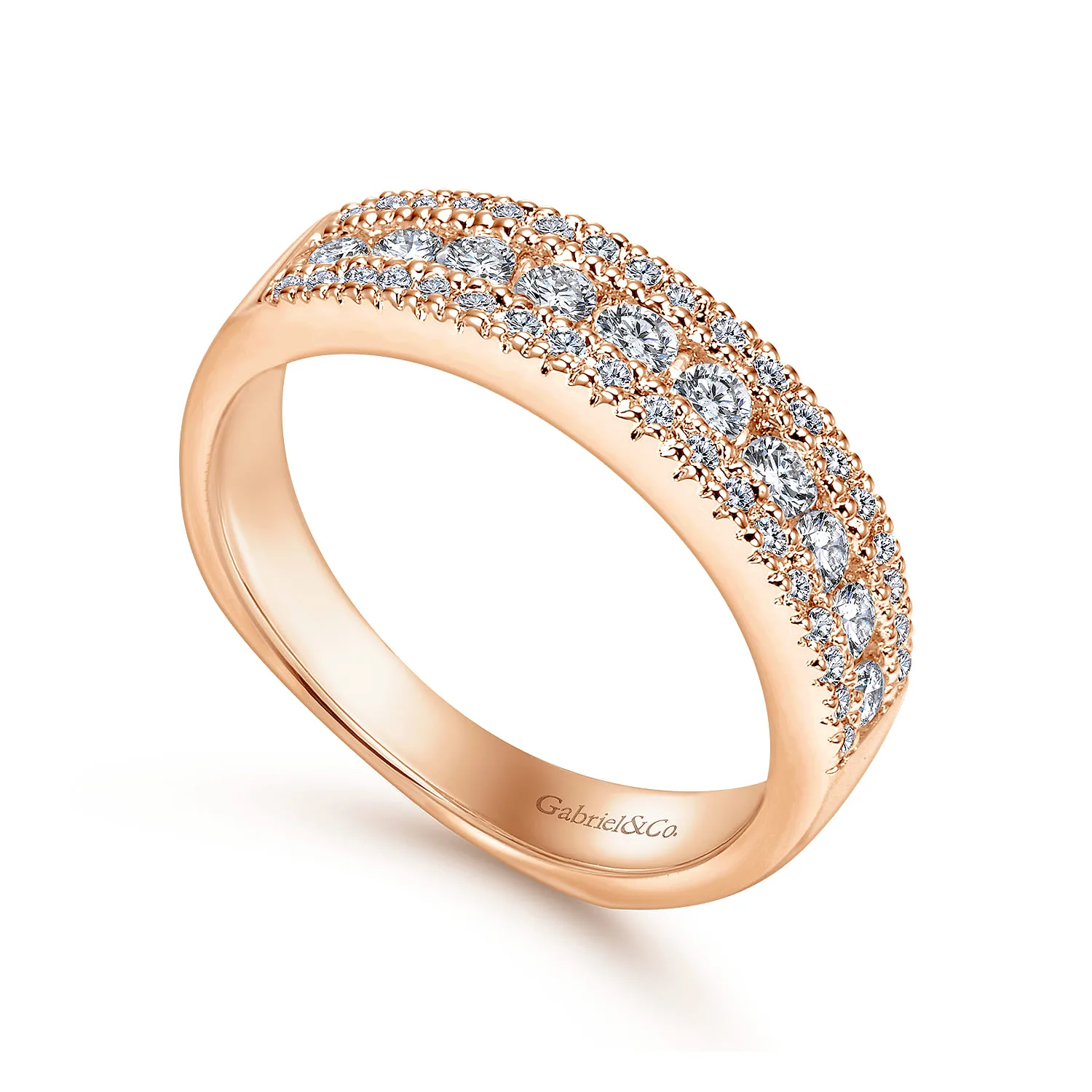 Matching Wedding Band in 14K Rose Gold, photograph 3