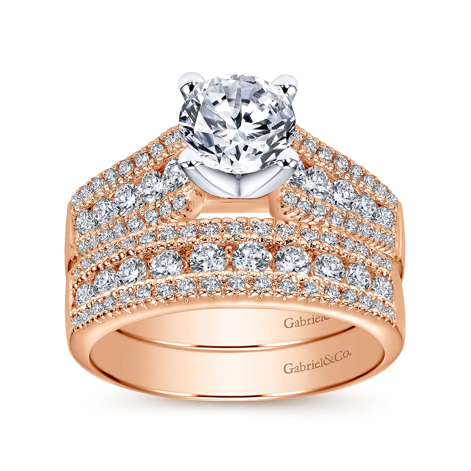 Matching Wedding Band in 14K Rose Gold, photograph 4