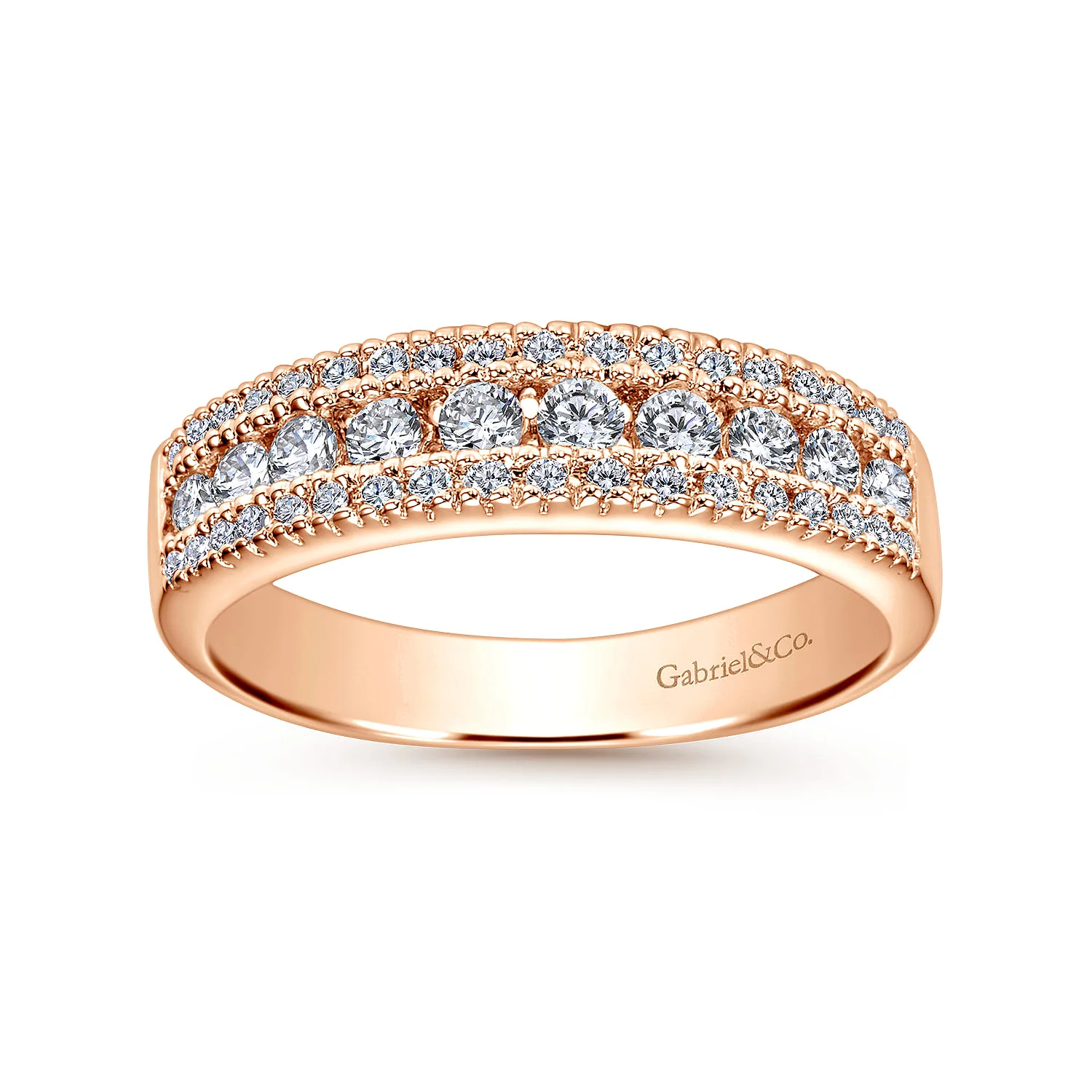 Matching Wedding Band in 14K Rose Gold, photograph 5