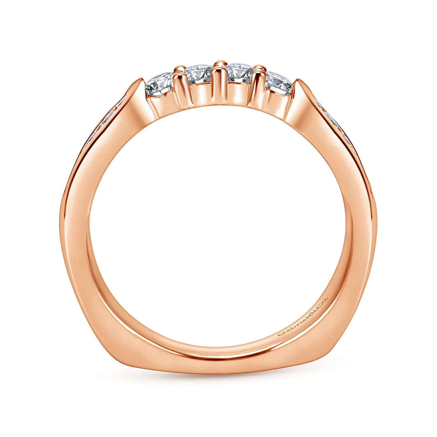 Matching Wedding Band in 14K Rose Gold, photograph 2