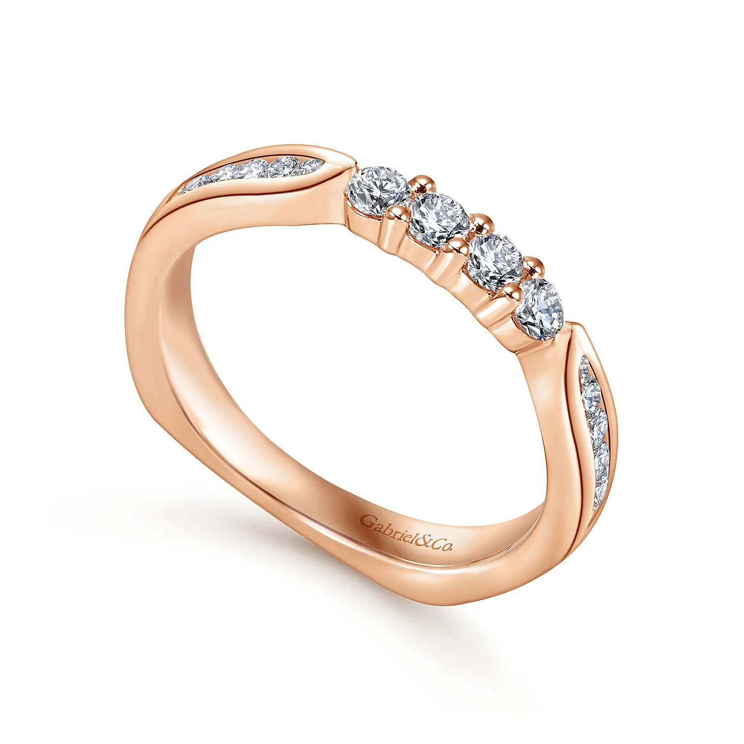 Matching Wedding Band in 14K Rose Gold, photograph 3