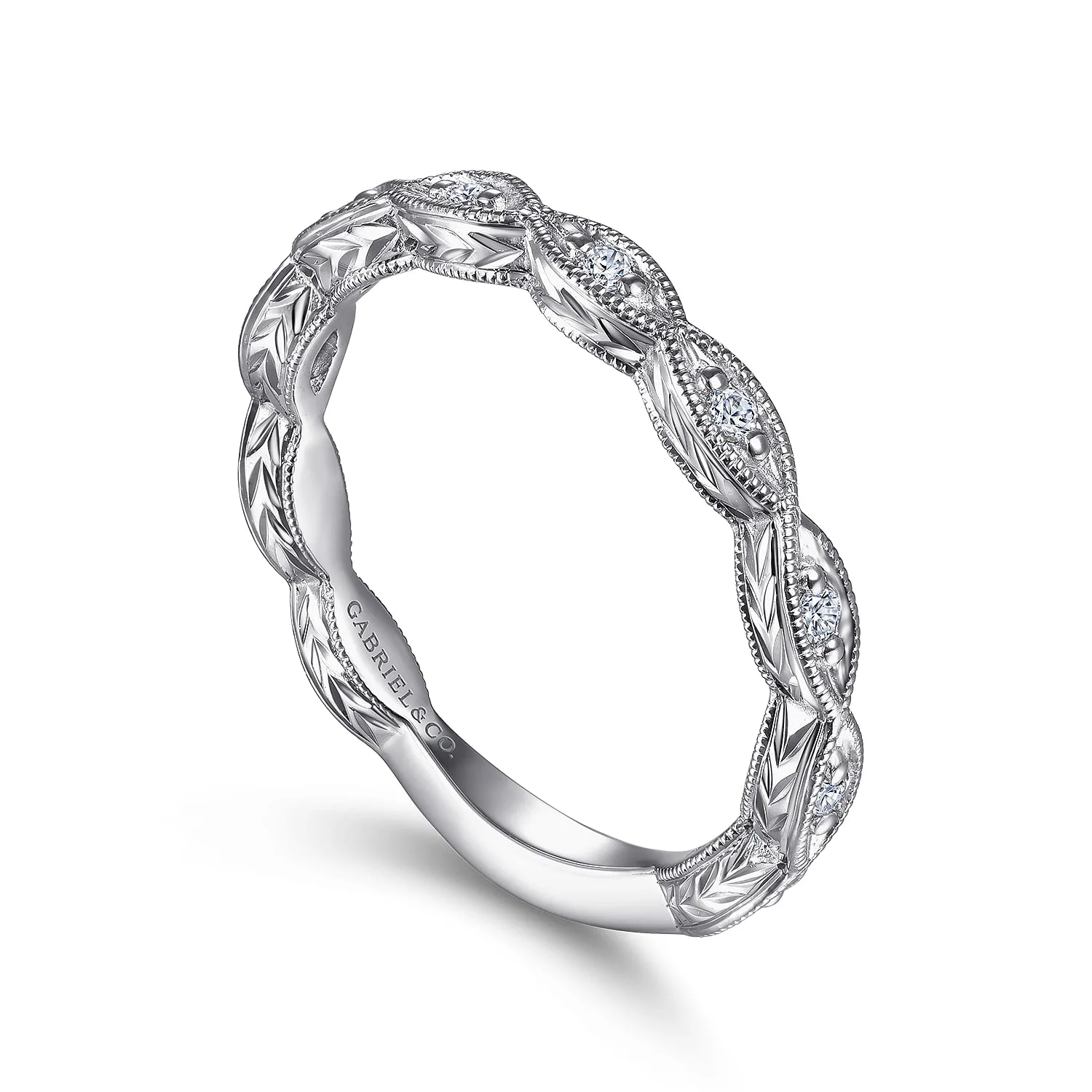 Matching Wedding Band in 14K White Gold, photograph 3