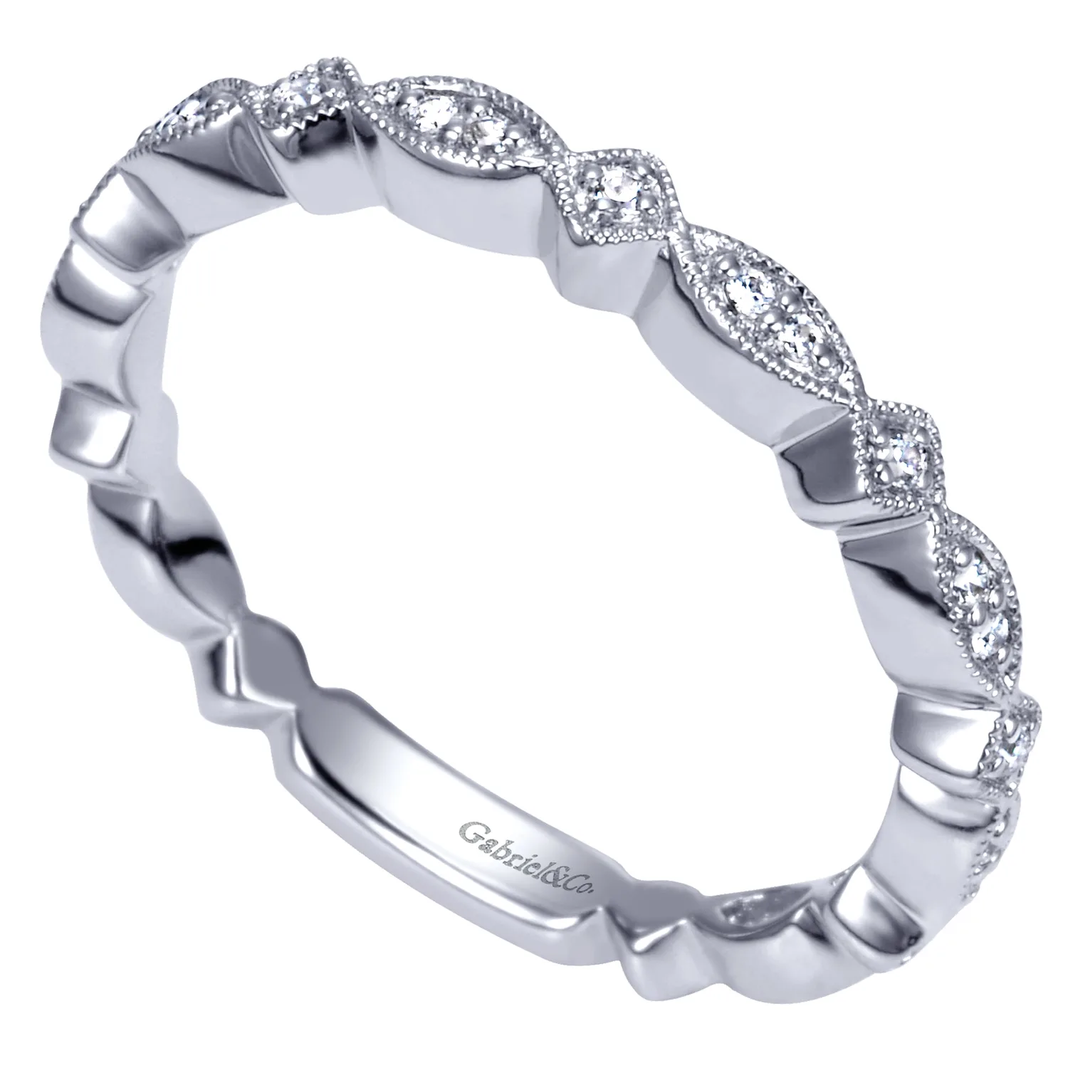 Matching Wedding Band in 14K White Gold, photograph 3