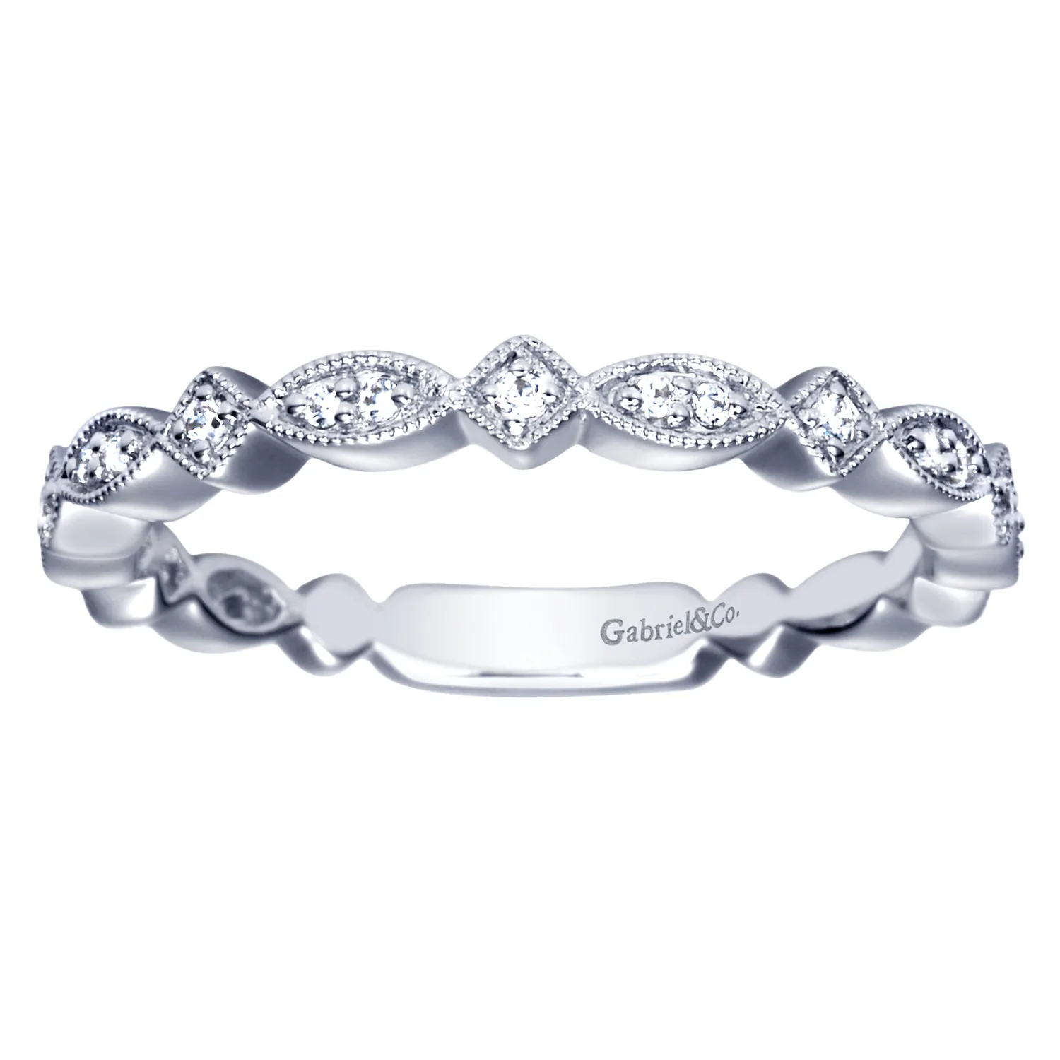 Matching Wedding Band in 14K White Gold, photograph 4