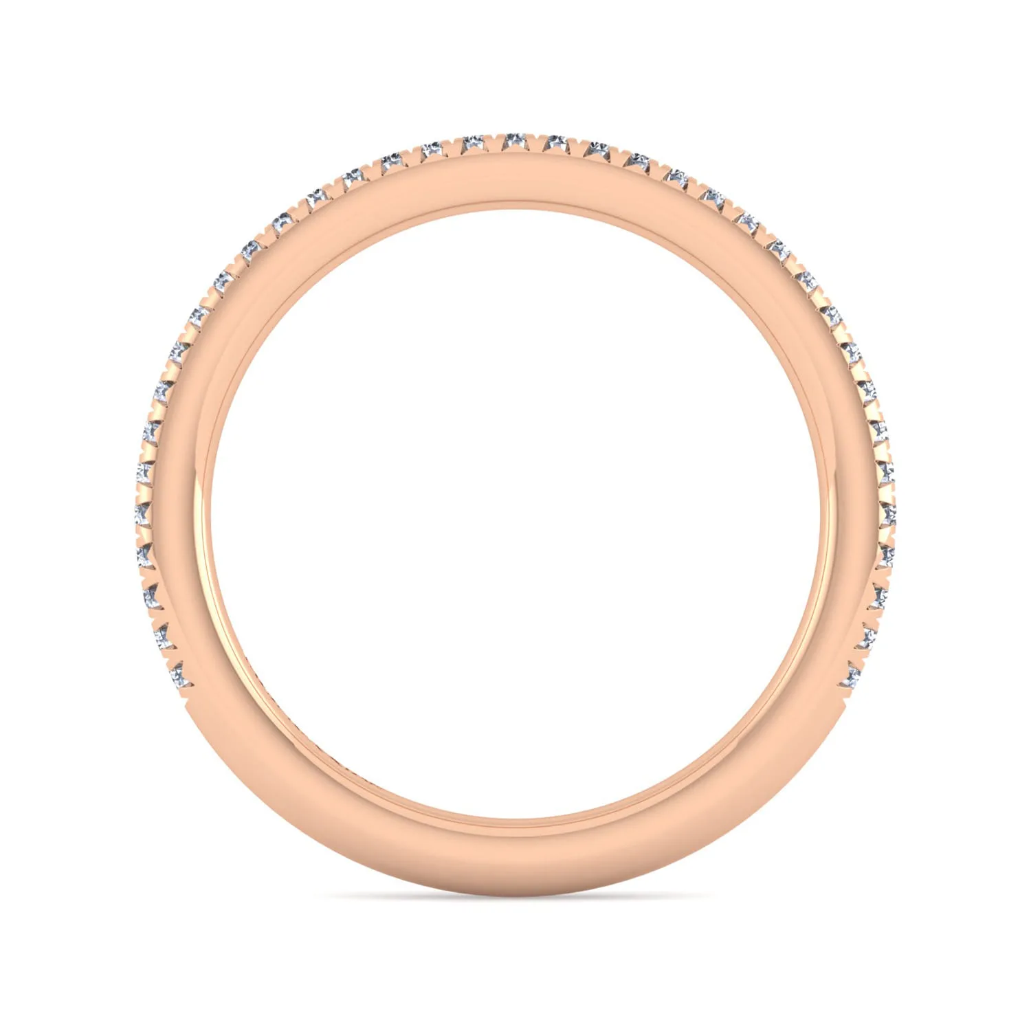 Diamond Matching Wedding Band in 14K Rose Gold, photograph 2