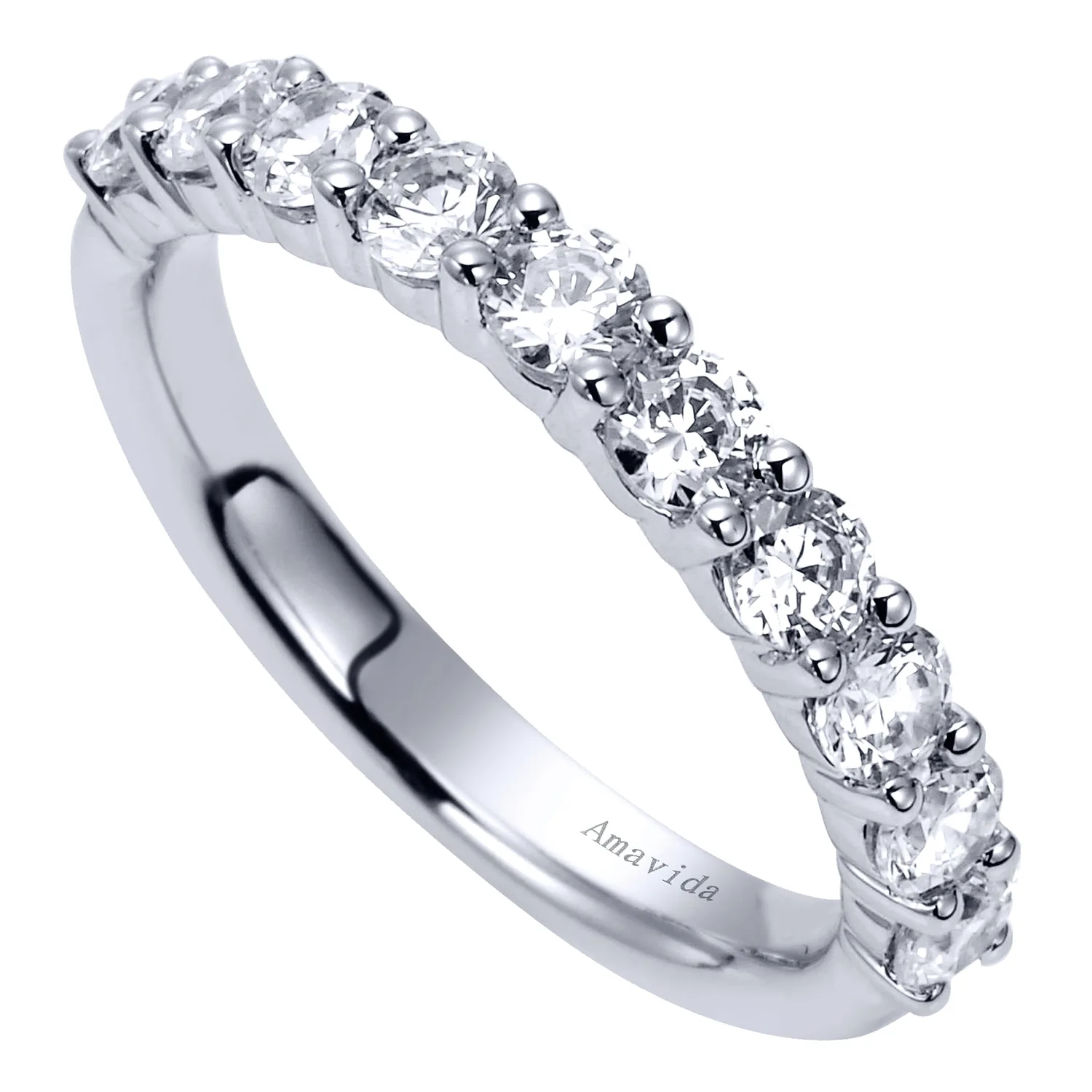 Matching Wedding Band in 18K White Gold, photograph 3