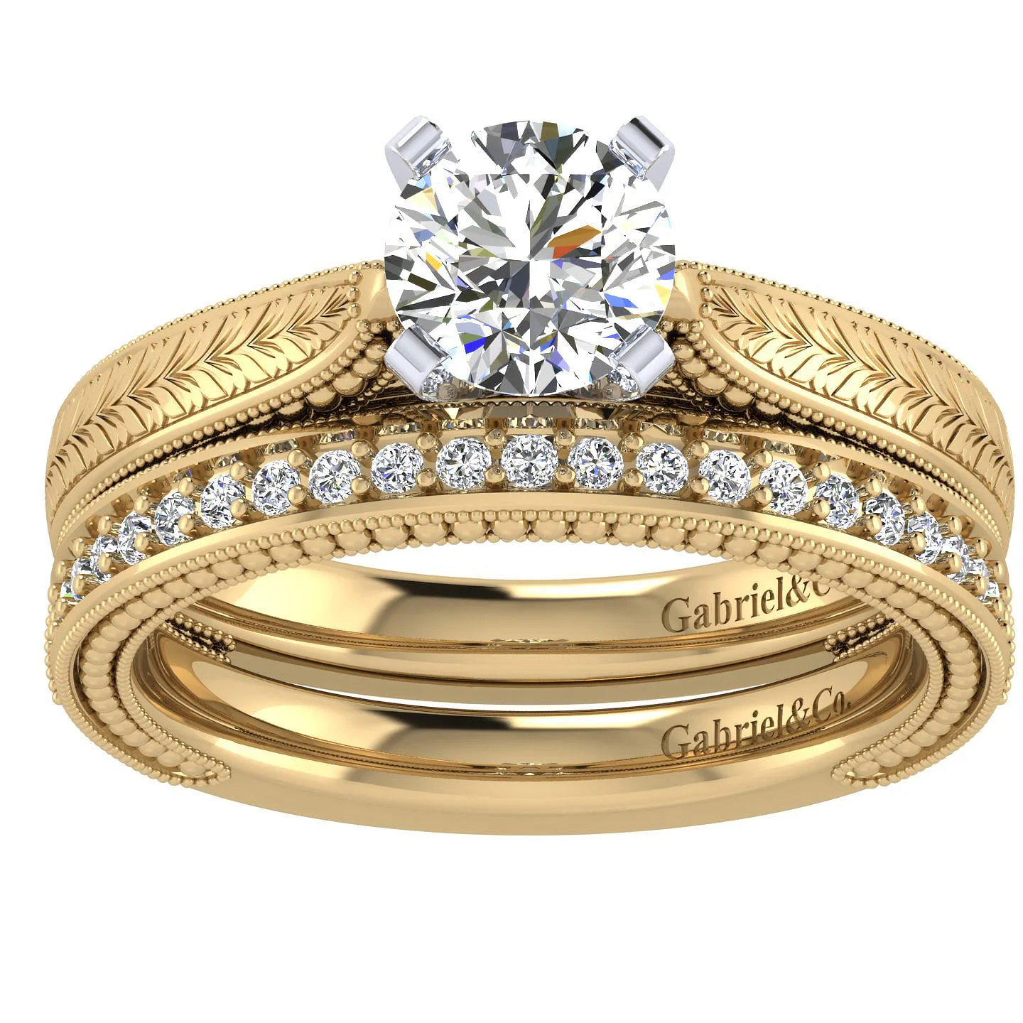 Matching Wedding Band in 14K Yellow Gold, photograph 4