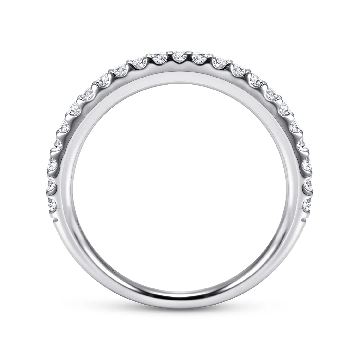 Diamond Matching Wedding Band in 14K White Gold, photograph 2