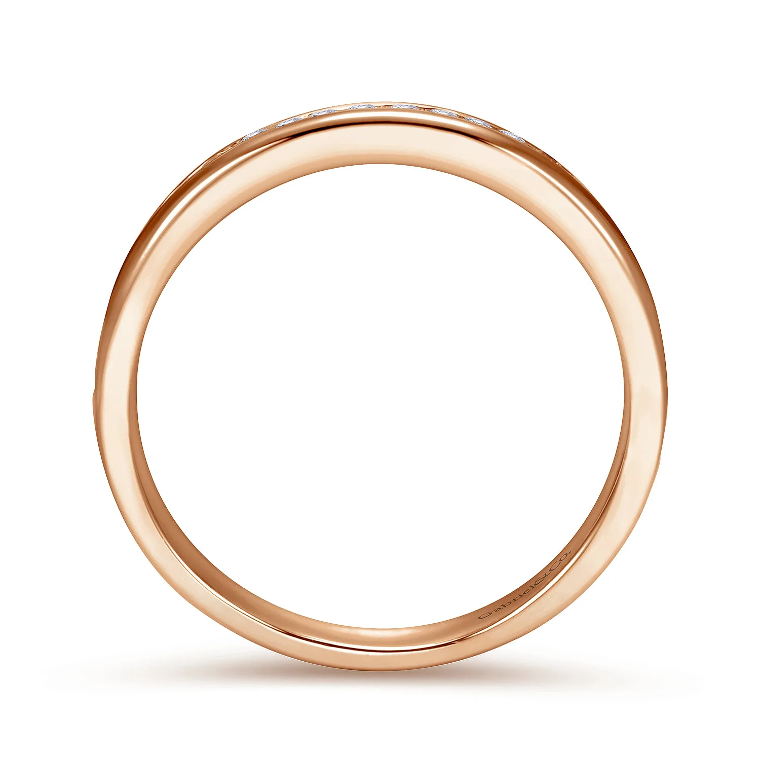 Matching Wedding Band in 14K Rose Gold, photograph 2
