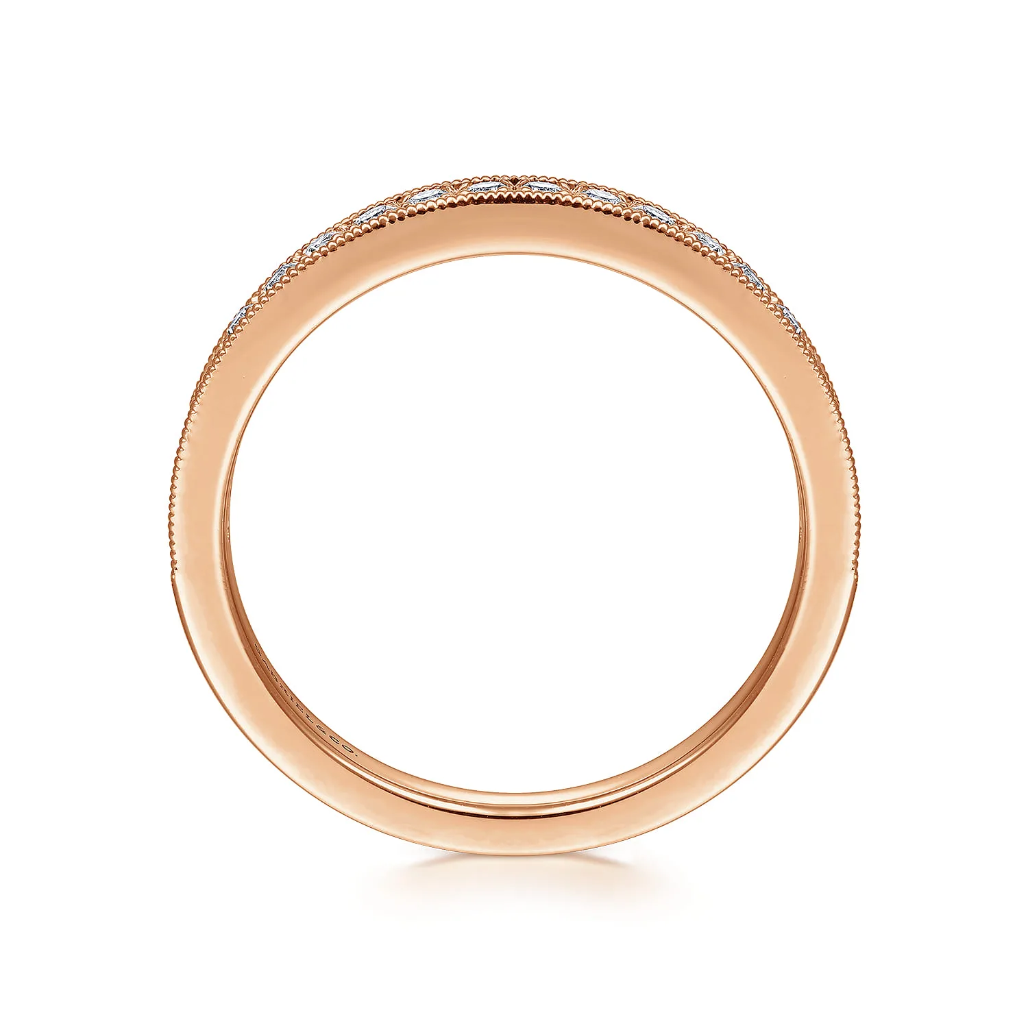 Matching Wedding Band in 14K Rose Gold, photograph 2