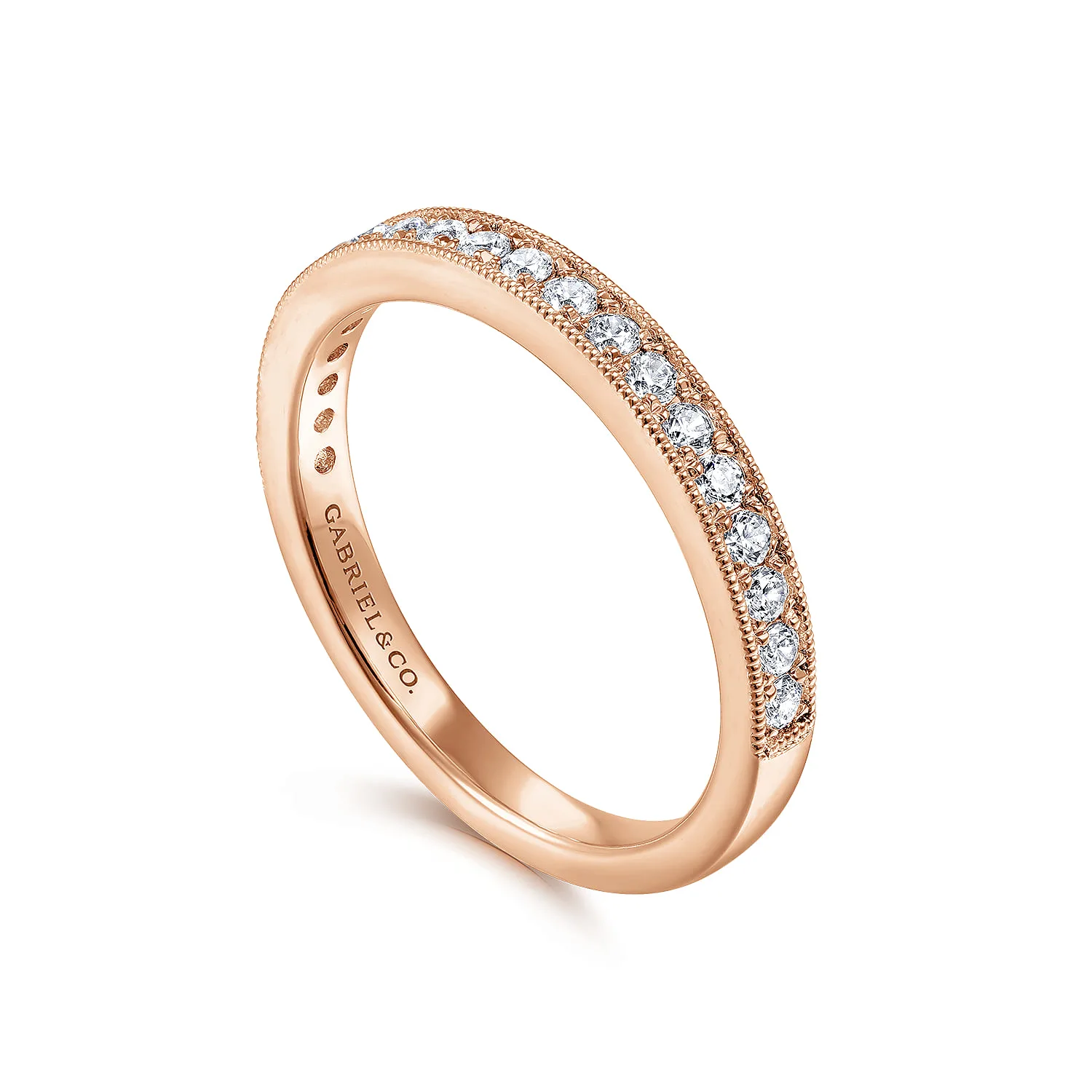 Matching Wedding Band in 14K Rose Gold, photograph 3