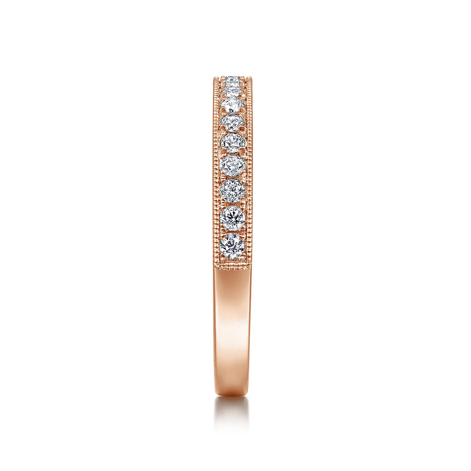 Matching Wedding Band in 14K Rose Gold, photograph 5