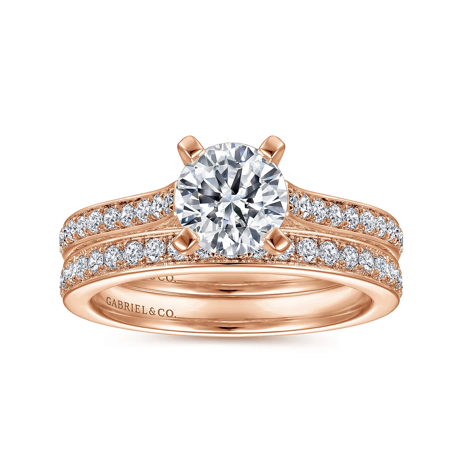 Matching Wedding Band in 14K Rose Gold, photograph 4