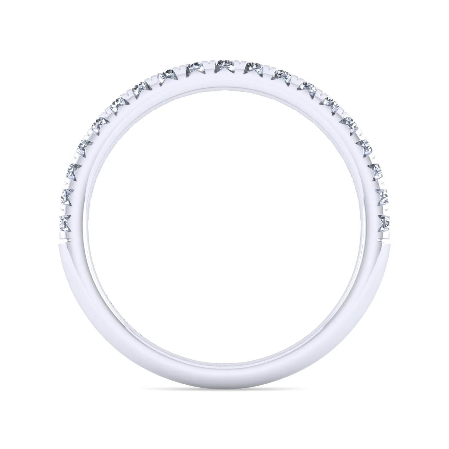 Diamond Matching Wedding Band in 14K White Gold, photograph 2
