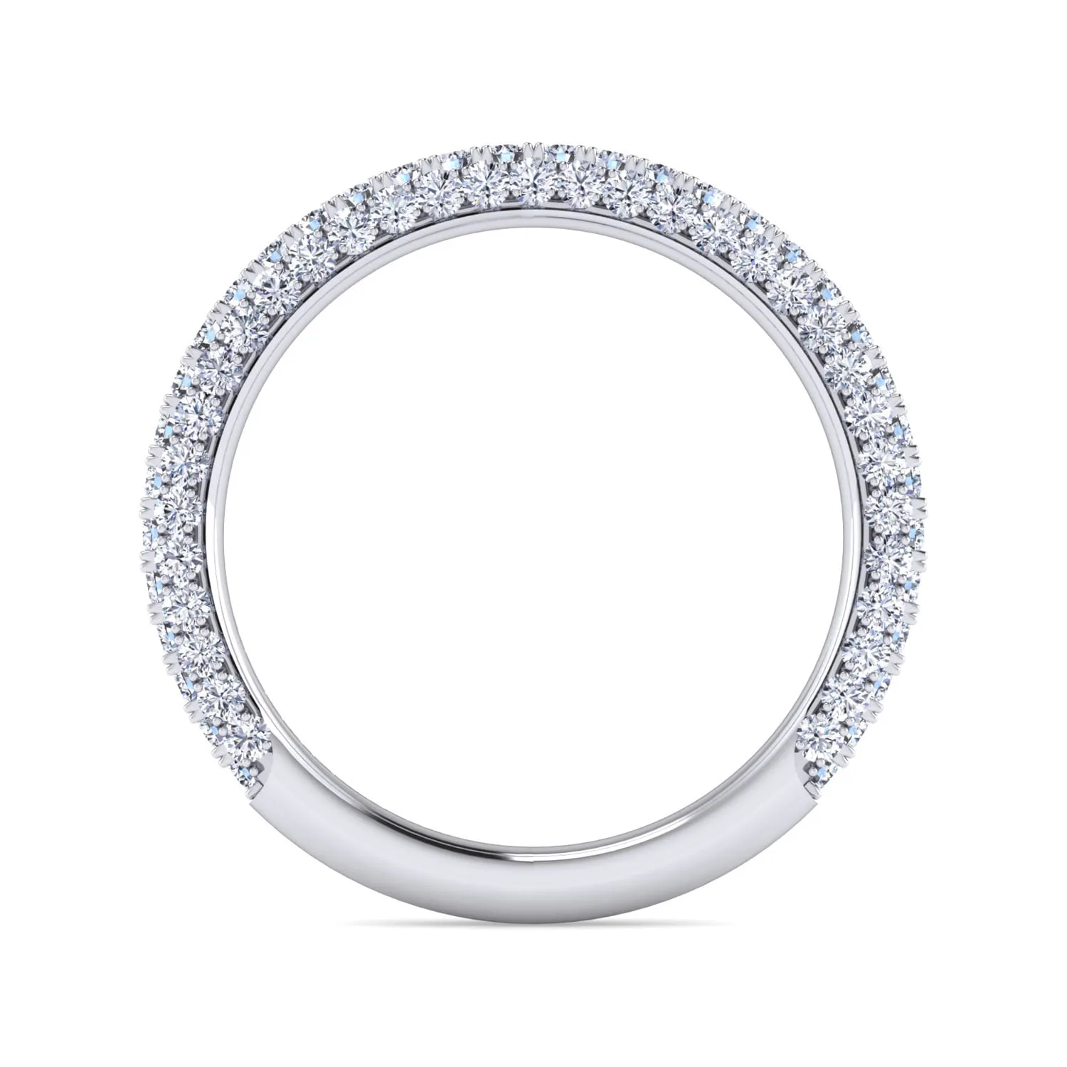 Diamond Wedding Band in 14K White Gold, photograph 2