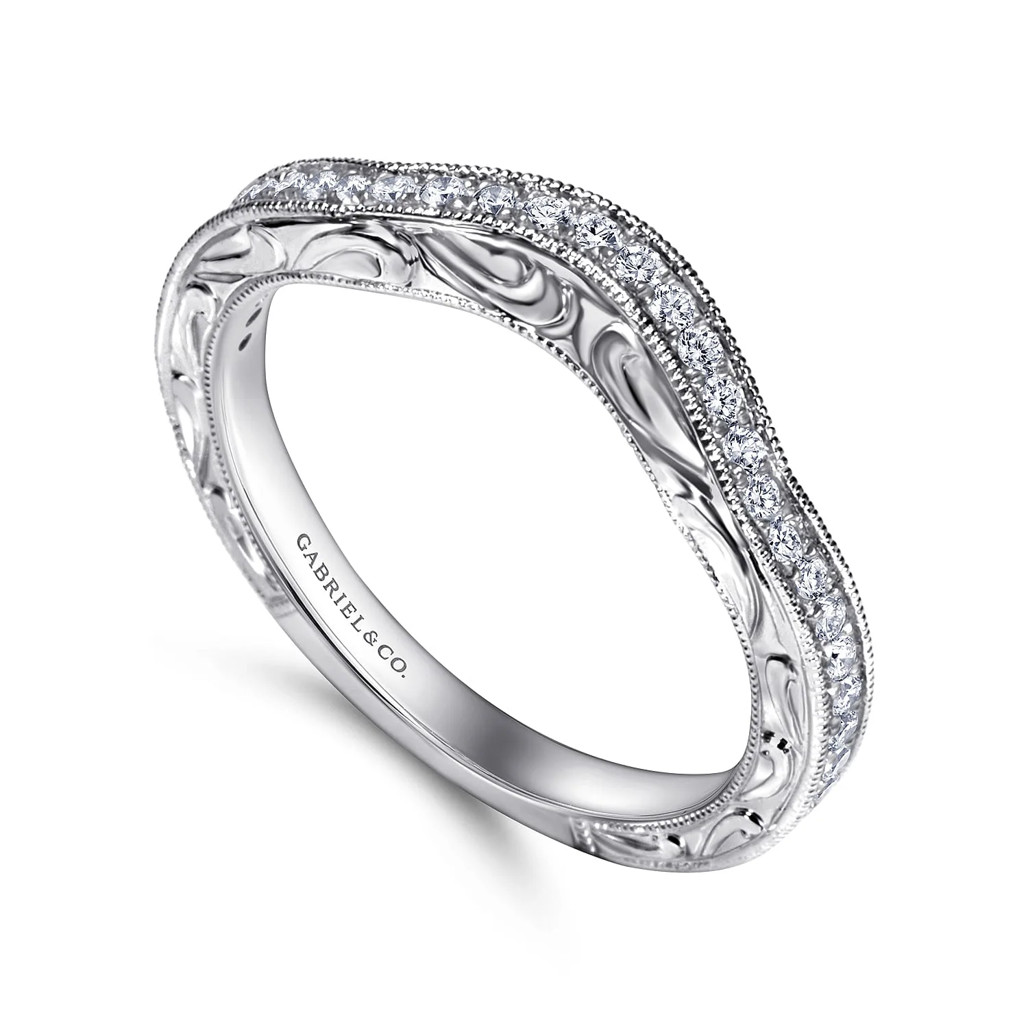 Matching Wedding Band in 14K White Gold, photograph 3