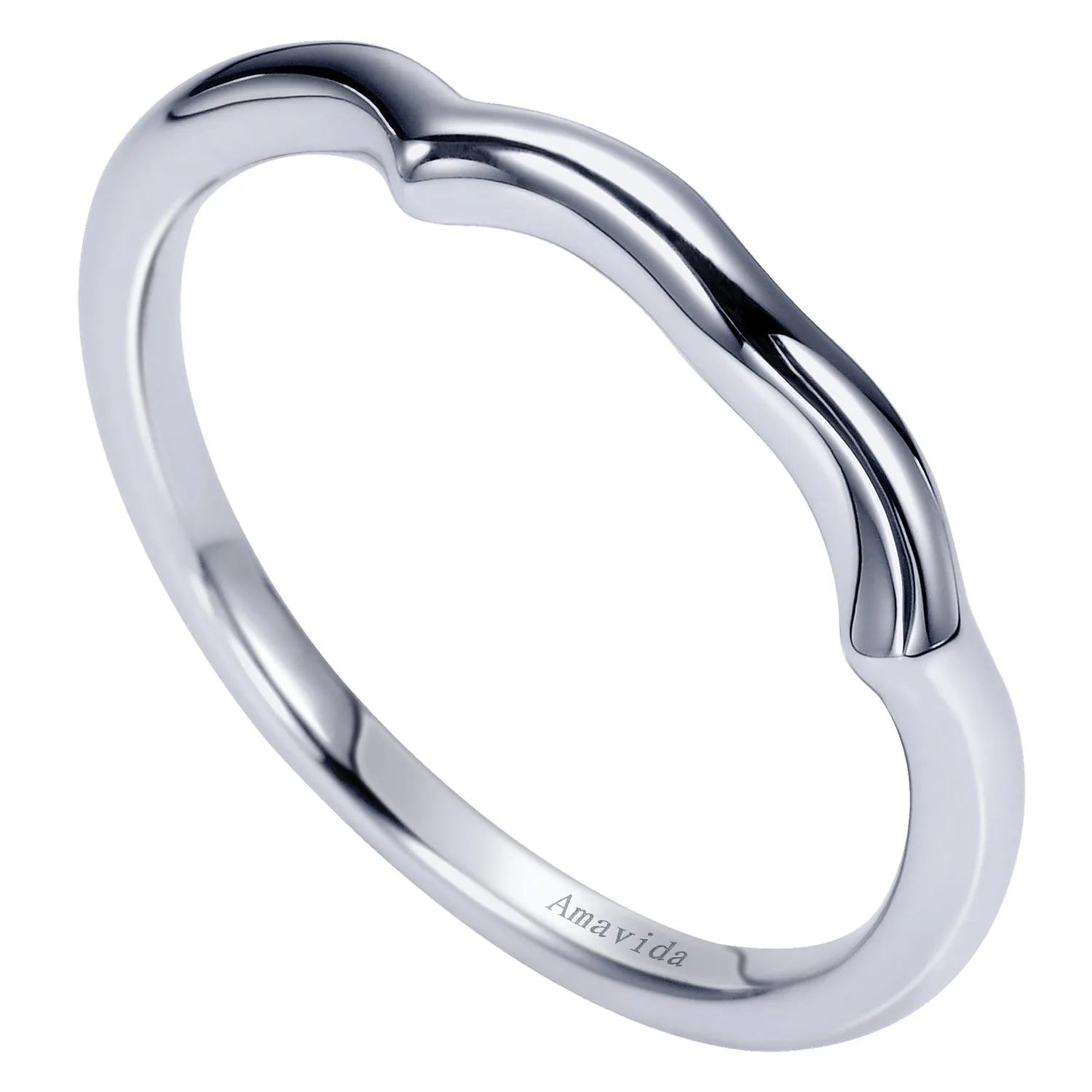 Matching Wedding Band in 18K White Gold, photograph 3